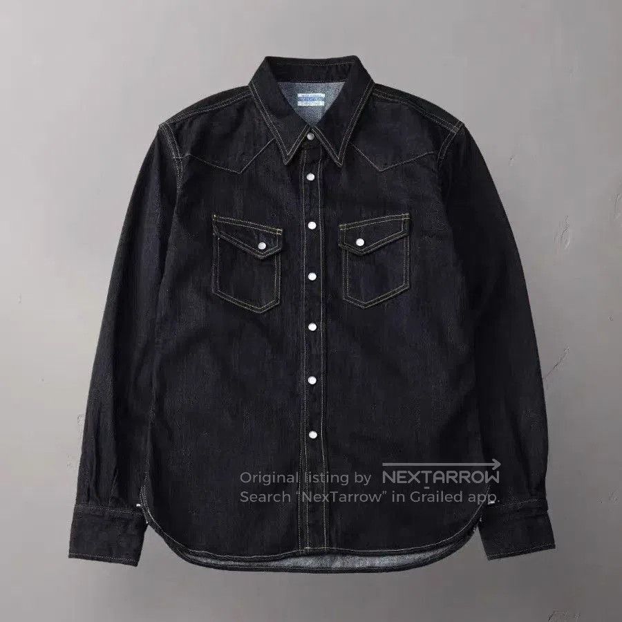 The Flat Head THE FLAT HEAD Classic Workwear Denim Shirt. Size US XS / EU 42 / 0 - 4 Thumbnail