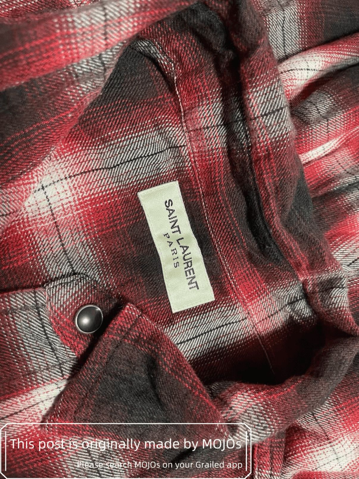 Saint Laurent Paris Sz M Saint Laurent Paris 16AW Red Plaid Shirt mojos752 Size US M / EU 48-50 / 2 - 3 Thumbnail