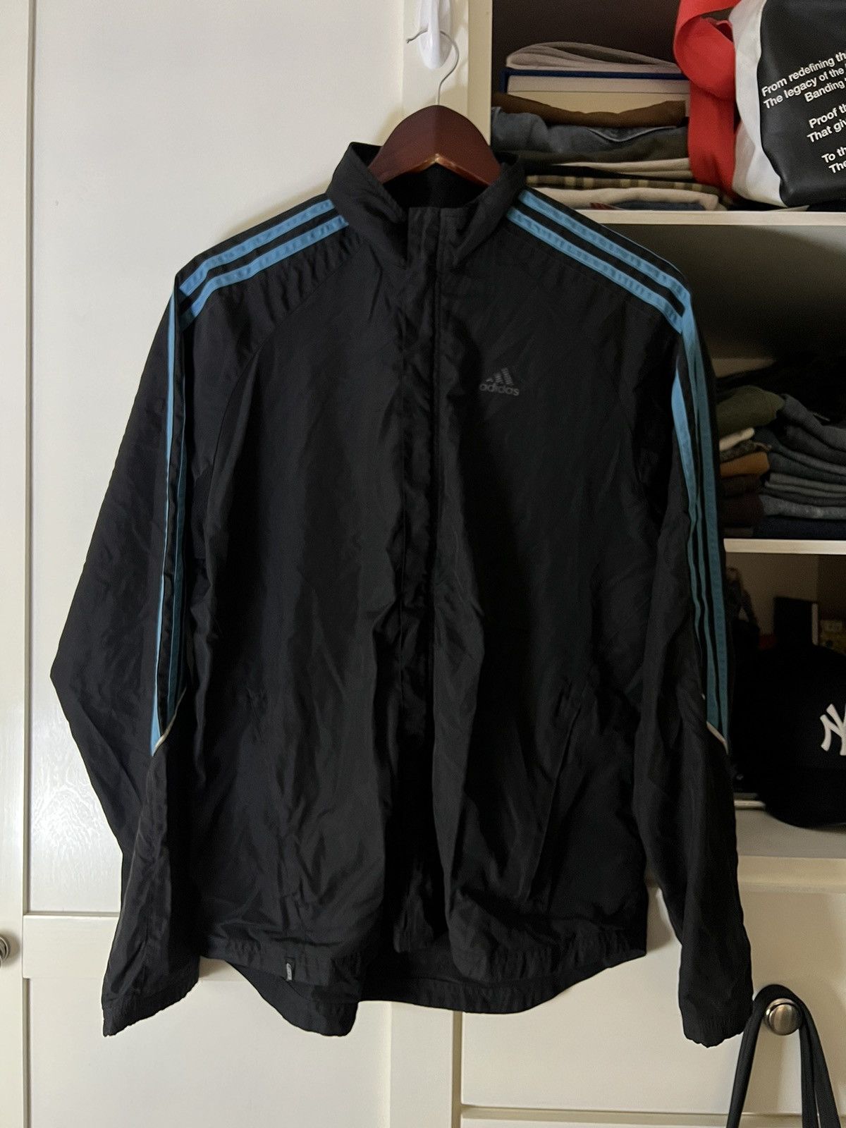 Adidas Vintage 2000s Adidas Full Zip Up Windbreaker Track Jacket Size US S / EU 44-46 / 1 - 1 Thumbnail