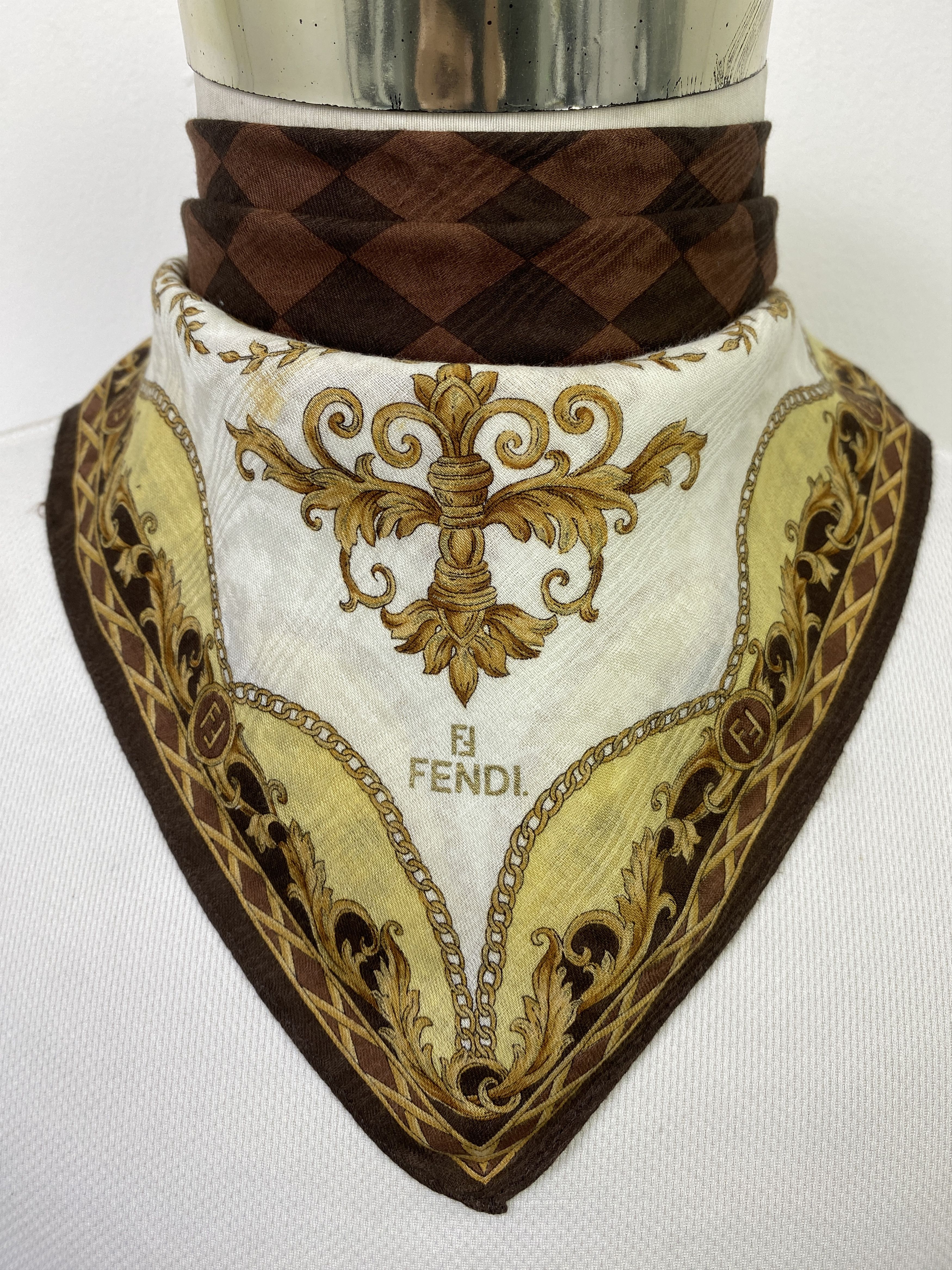 Fendi Vintage Fendi Handkerchief / Neckerchief KT0083 Size ONE SIZE - 1 Thumbnail