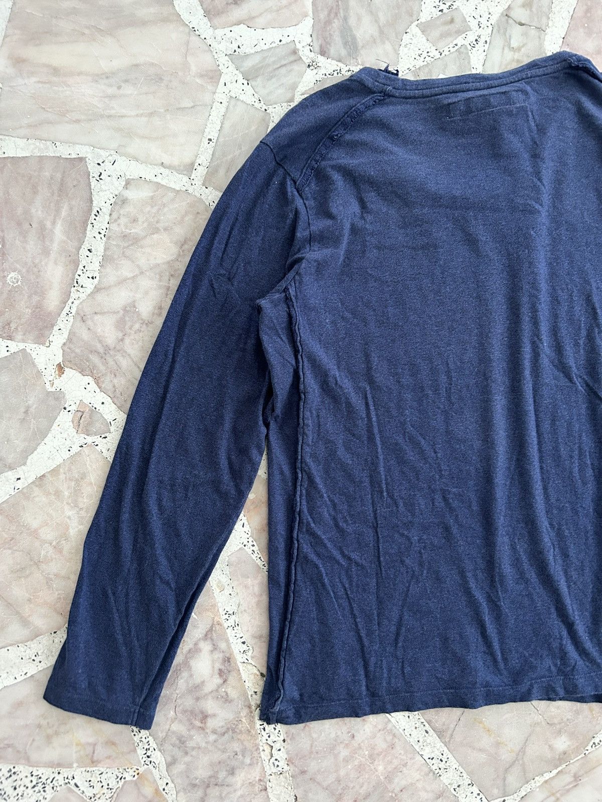 Katharine Hamnett London Longsleeve Blue Plain Tee Size XS / US 0-2 / IT 36-38 - 7 Thumbnail