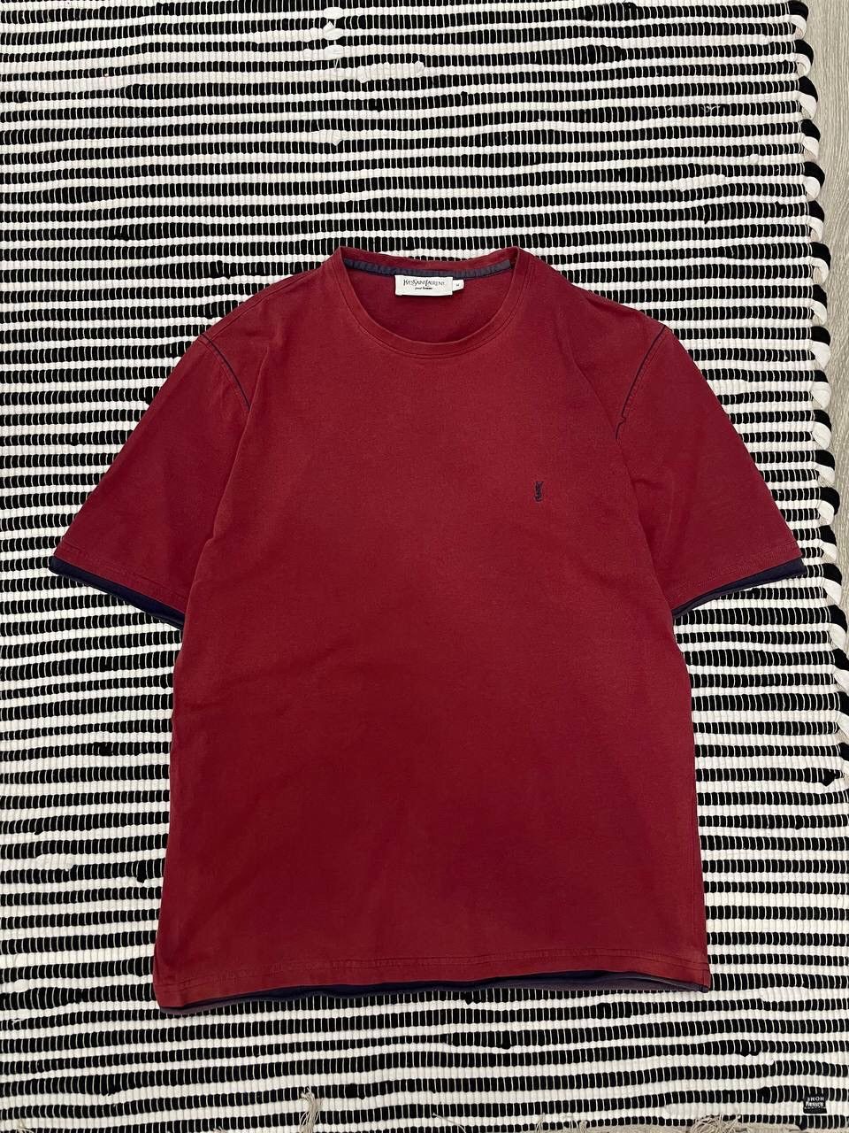 Japanese Brand × Vintage × Yves Saint Laurent Vintage Yves Saint Laurent YSL Sun Faded T-Shirt Y2K Size US M / EU 48-50 / 2 - 1 Thumbnail