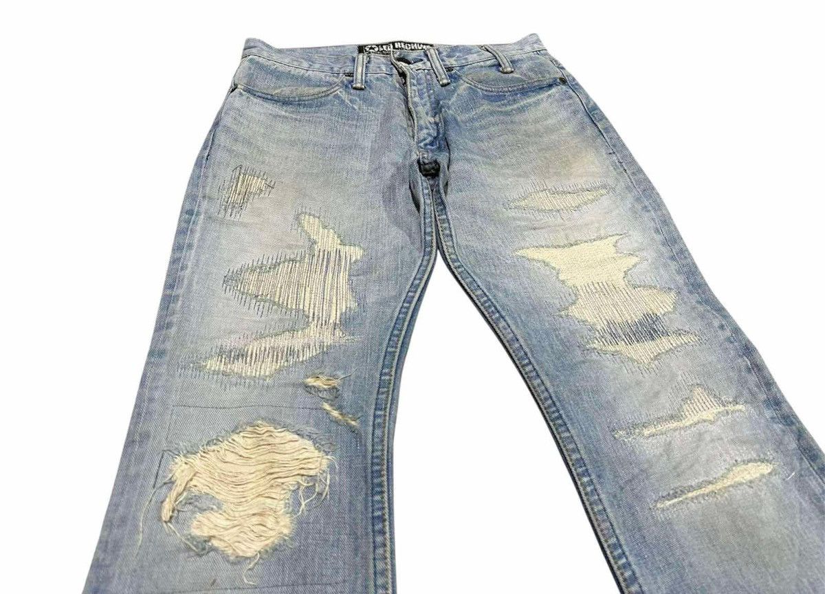 If Six Was Nine 🔥Y2K Archived LED Rechwe Mud Wash Flared Denim Distressed Size US 29 - 2 Thumbnail