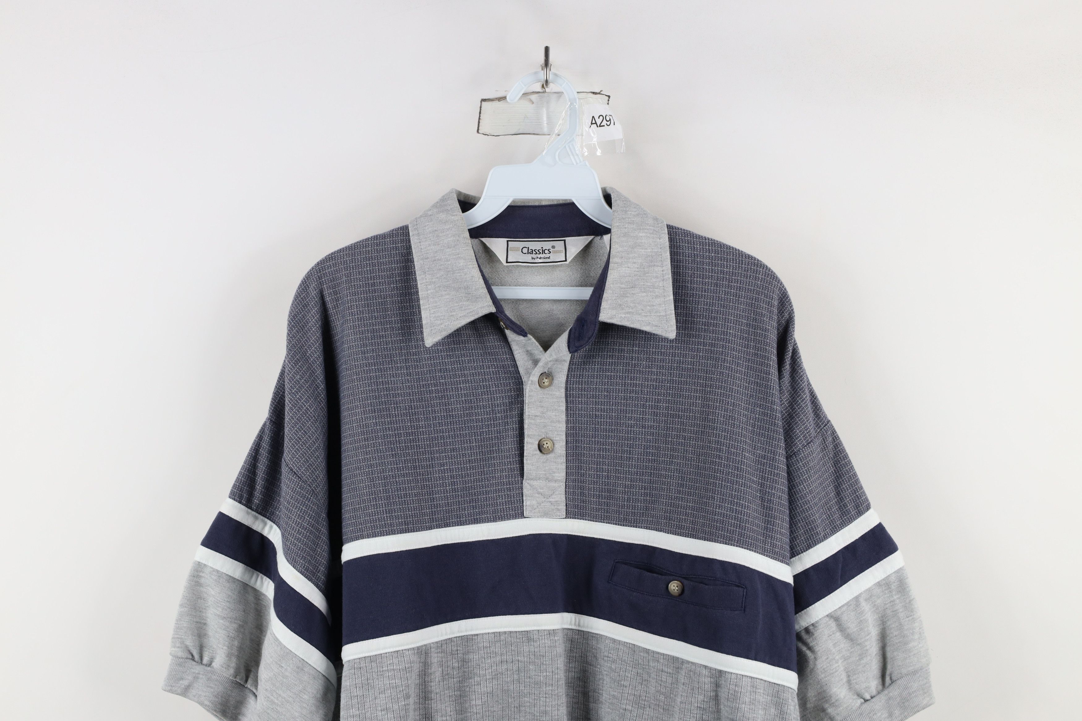 Vintage Vintage 90s Streetwear Striped Pullover Polo Shirt Mafia Size US L / EU 52-54 / 3 - 2 Thumbnail