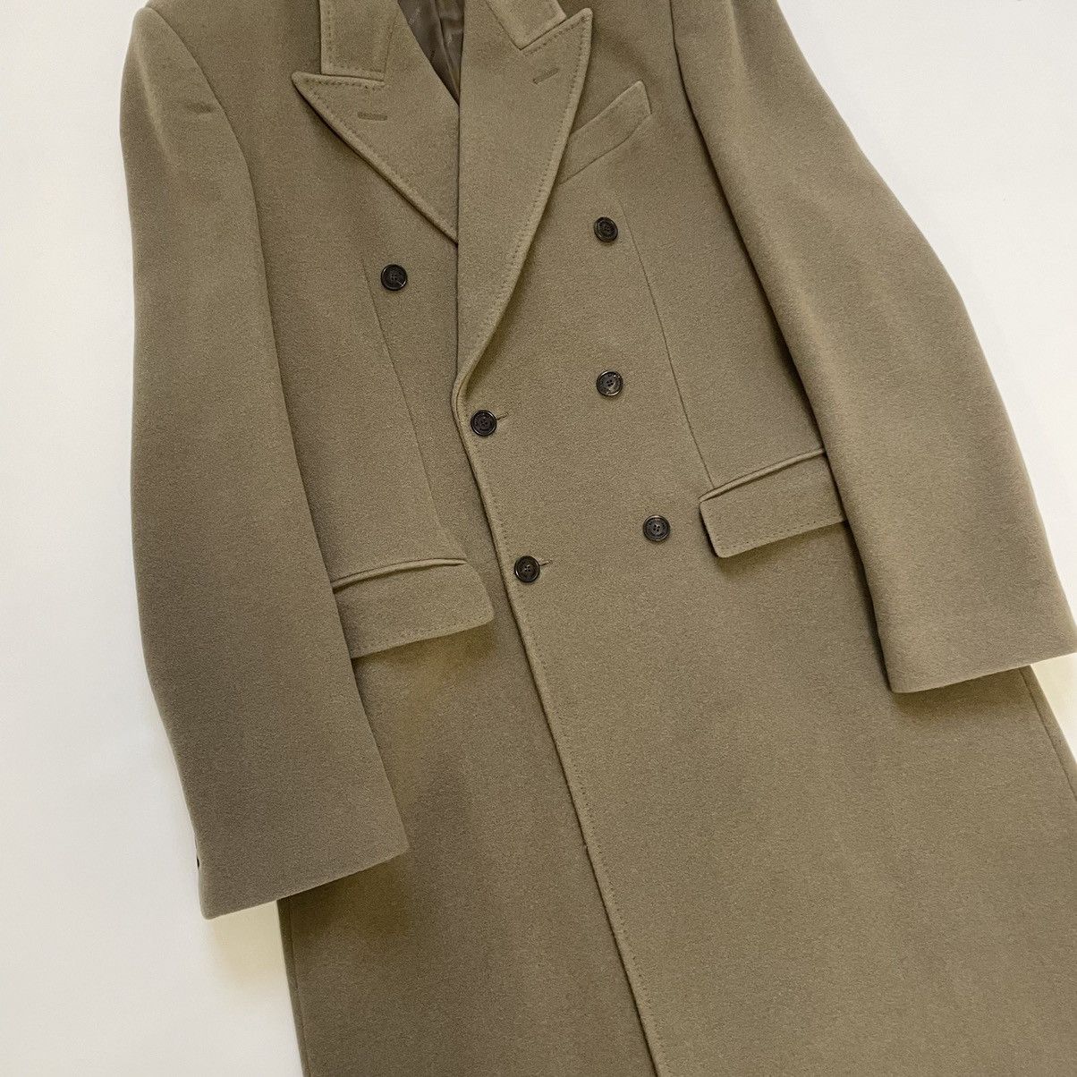 Balenciaga Fawn Brown Wool ‘Hourglass’ Overcoat Size US M / EU 48-50 / 2 - 8 Thumbnail