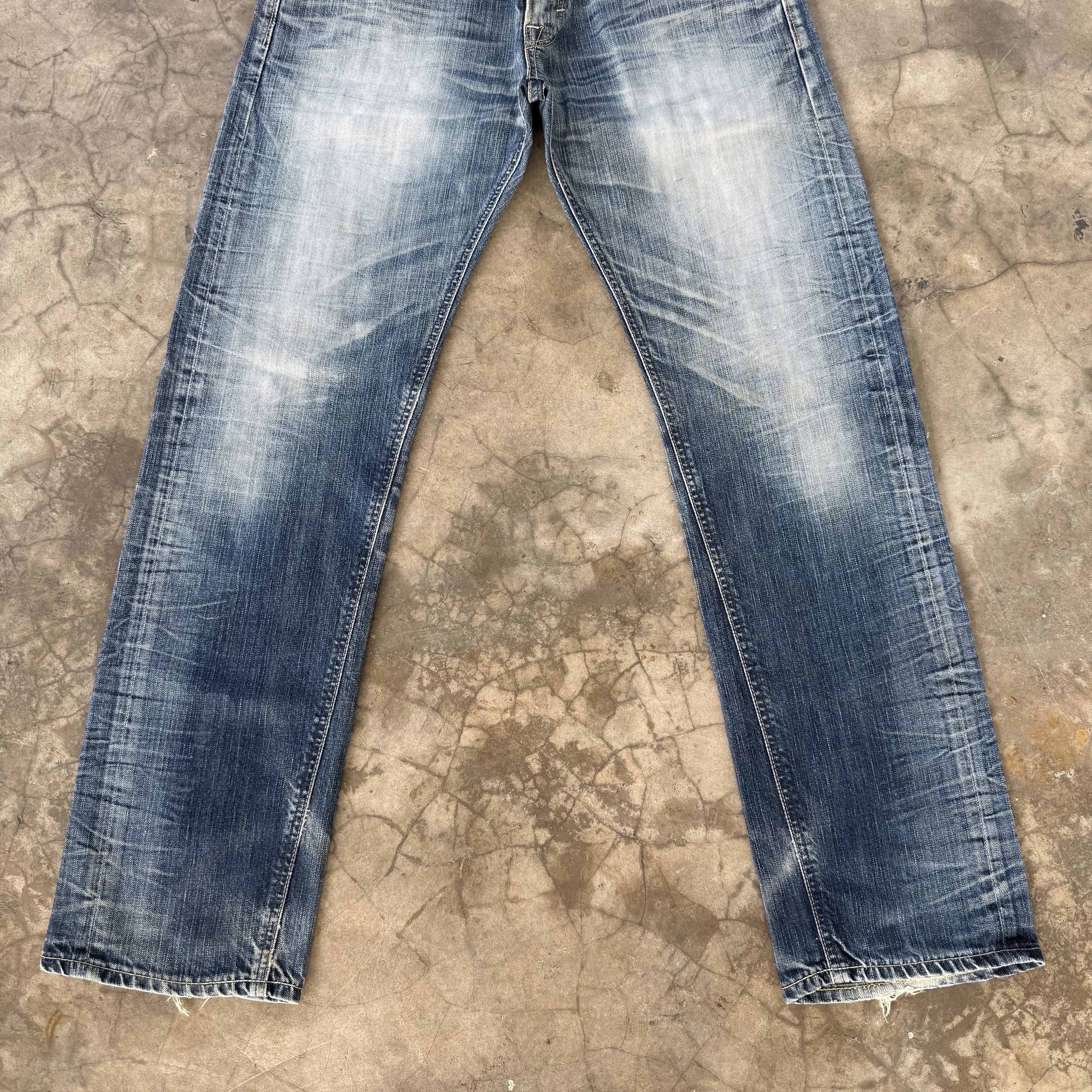 Edwin W33 Vintage Edwin 503 Faded Stone Wash Denim Jean Size US 33 - 3 Thumbnail