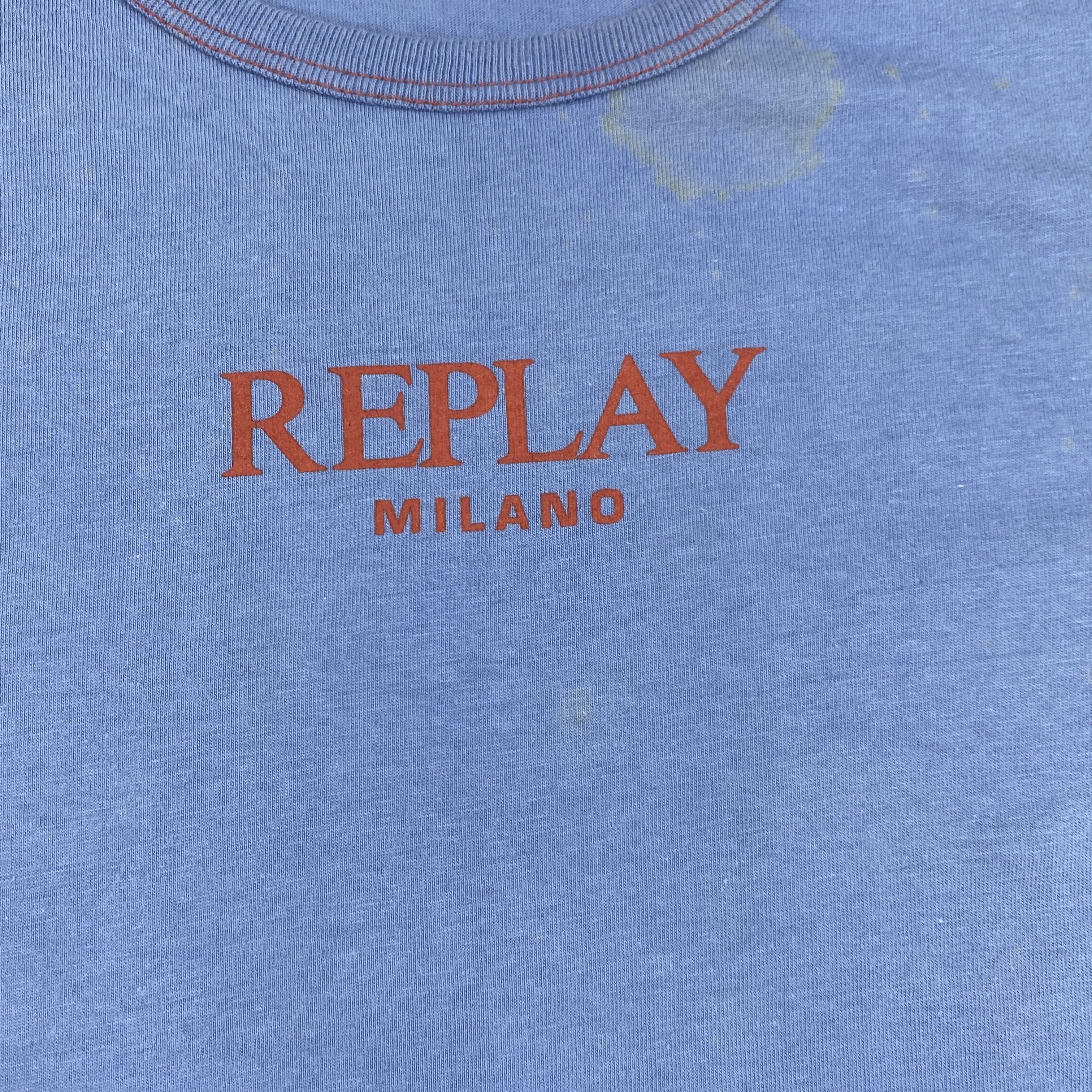 Replay Replay Milano Spell Out Ringer Medium Tshirt -D113 Size US M / EU 48-50 / 2 - 3 Thumbnail