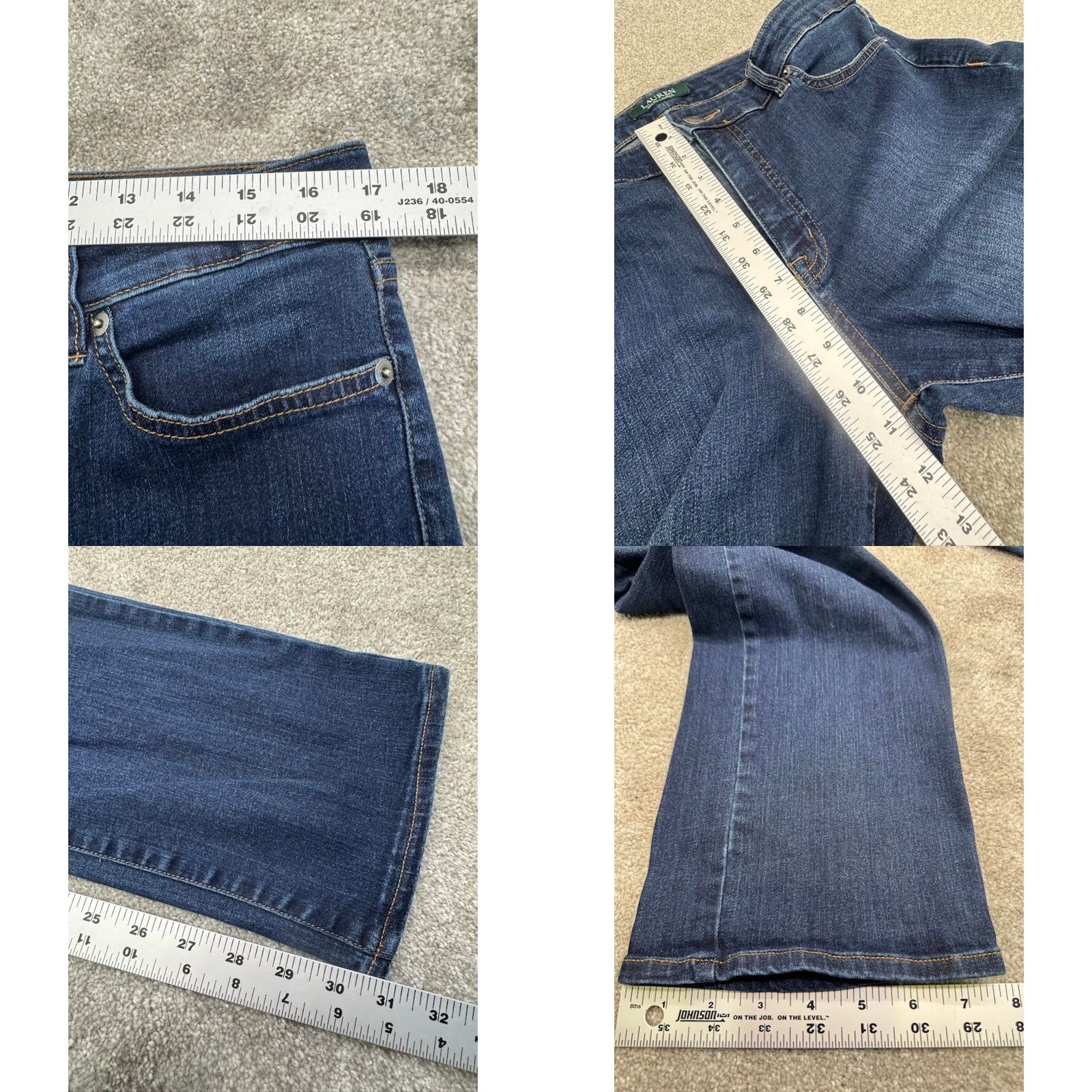 Ralph Lauren Lauren Ralph Lauren Jeans Women 12 Blue Denim Premier Straight 6349 Jeans Womens 12 Blue Denim Straight 6349 Size 34" / US 12 / IT 48 - 9 Thumbnail
