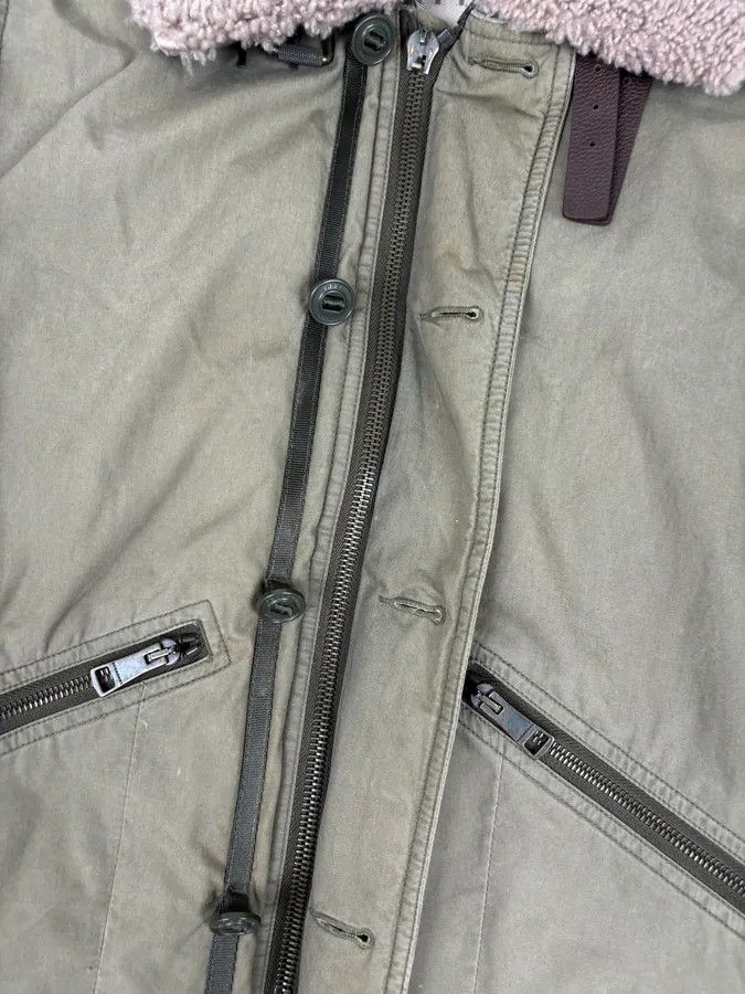 Burberry Burberry Khaki Olive Cargo Shearling Collar Bomber Jacket Size US S / EU 44-46 / 1 - 11 Thumbnail