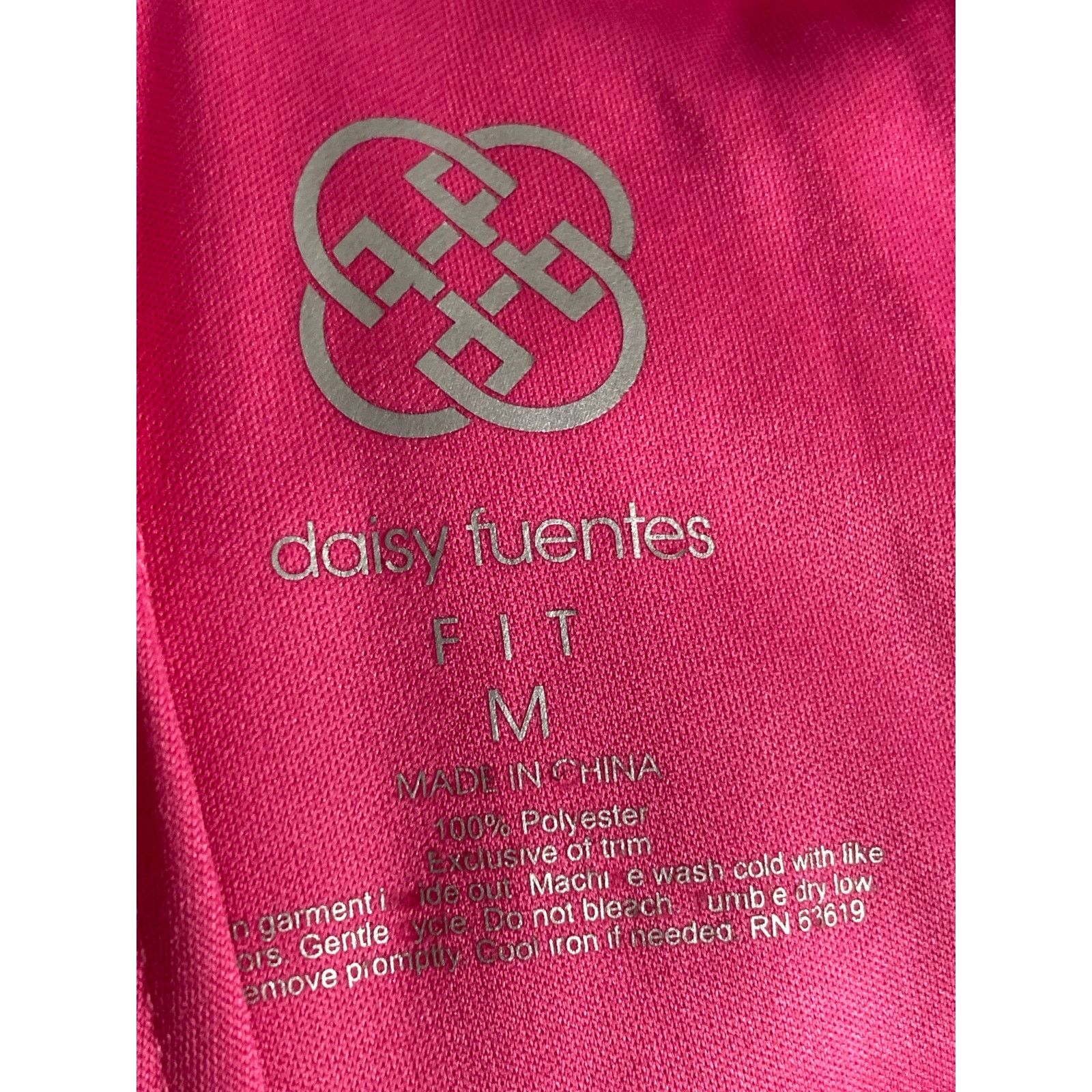 Other Daisy Fuentes Pink Active T-Shirt Lattice-Back Women's M Size M / US 6-8 / IT 42-44 - 3 Thumbnail