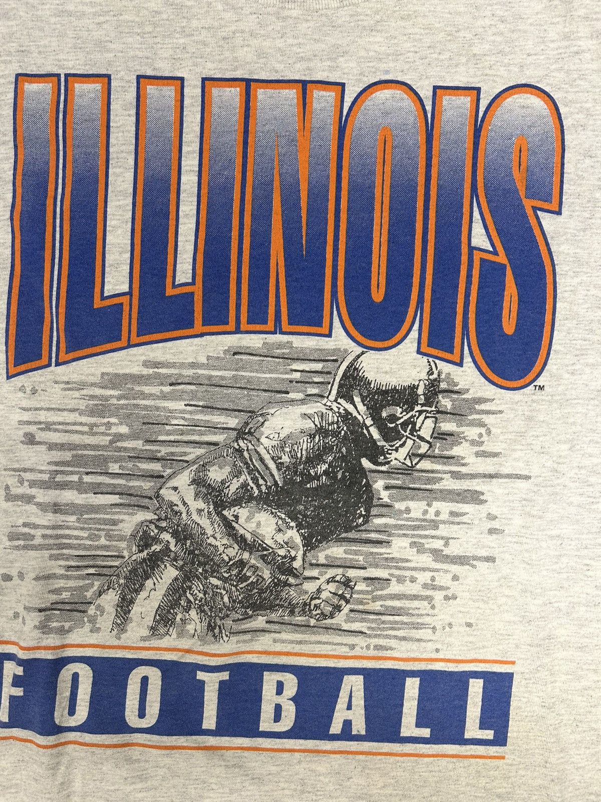 Vintage Crazy Vintage 90s Illinois University Football Graphic Shirt Size US L / EU 52-54 / 3 - 2 Thumbnail