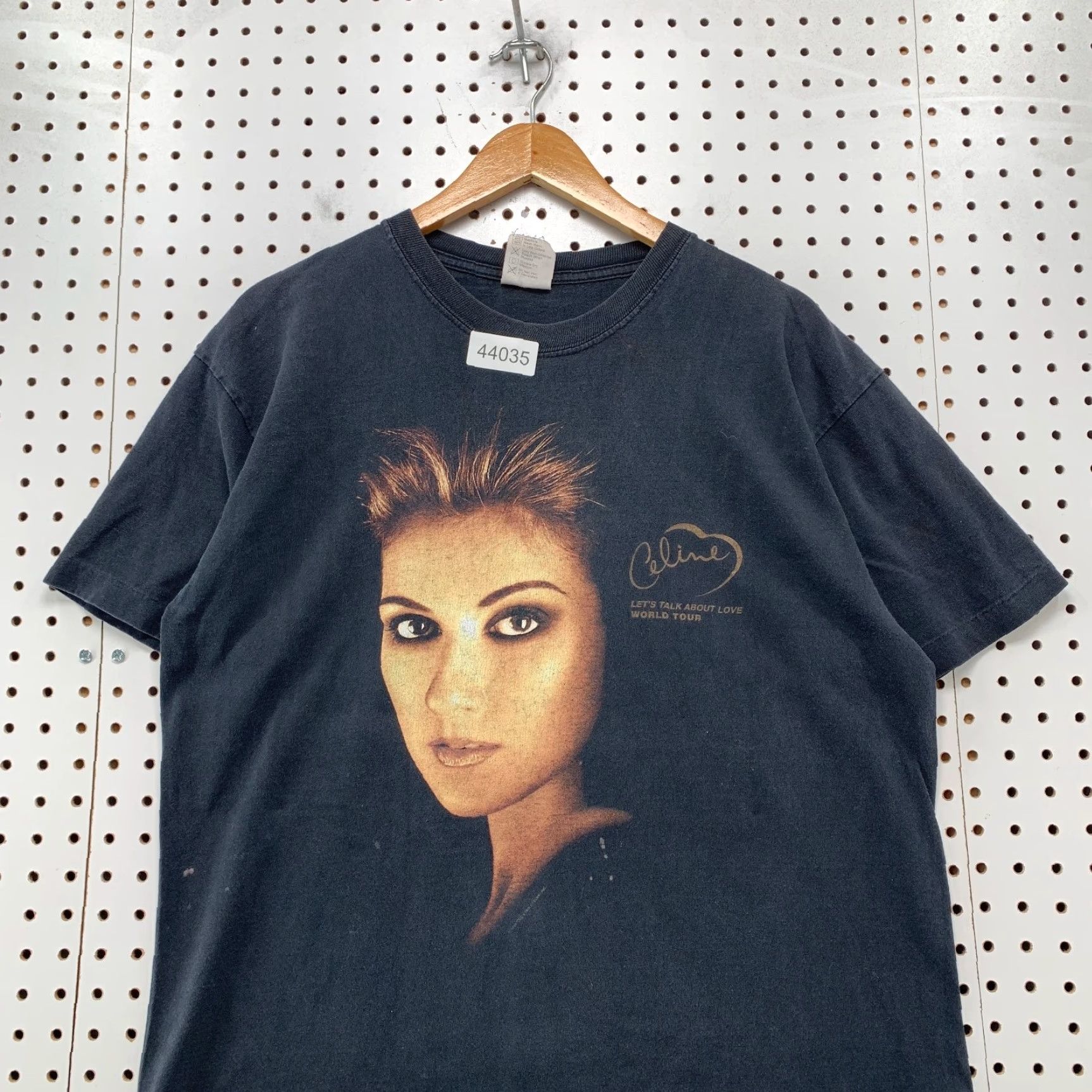 Celine VINTAGE Celine Dion Shirt Mens L Black 90s World Tour Single Stitch Lets Talk About Love Band Music Shirt Size US L / EU 52-54 / 3 - 2 Thumbnail