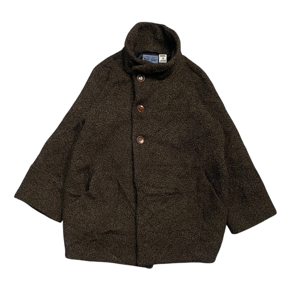 🇯🇵 Archive Blue Blue Japan Wool High Neck Coat Button Jacket