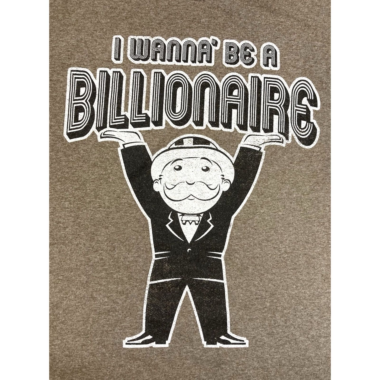 Vintage MONOPOLY I Wanna Be A Billionaire Graphic T-shirt Men Large Brown Short Sleeve Size US L / EU 52-54 / 3 - 2 Thumbnail