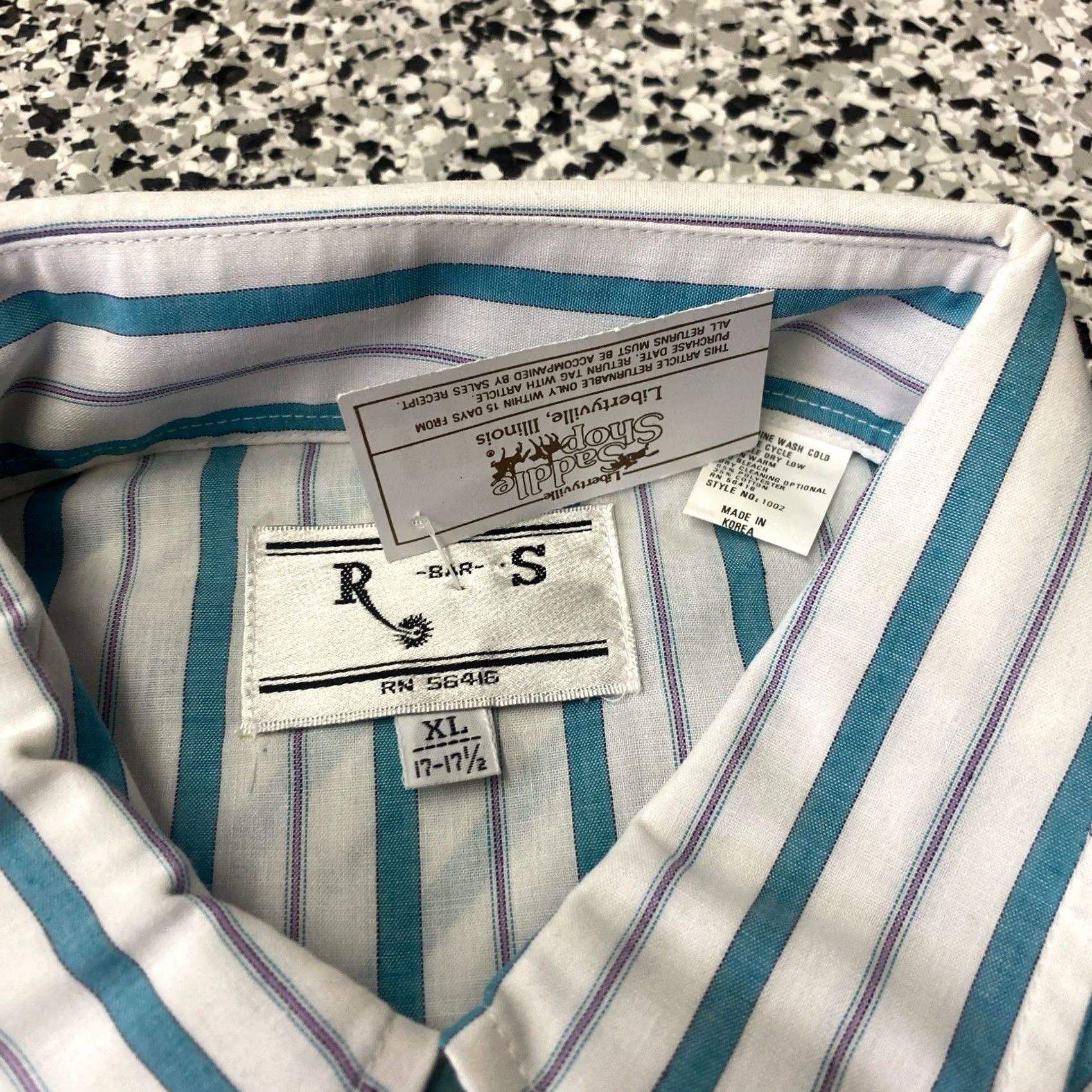 Vintage VINTAGE R Bar S Shirt Mens XL Blue Pearl Snap Western Classic Ranch Chore NWT Size US XL / EU 56 / 4 - 4 Thumbnail