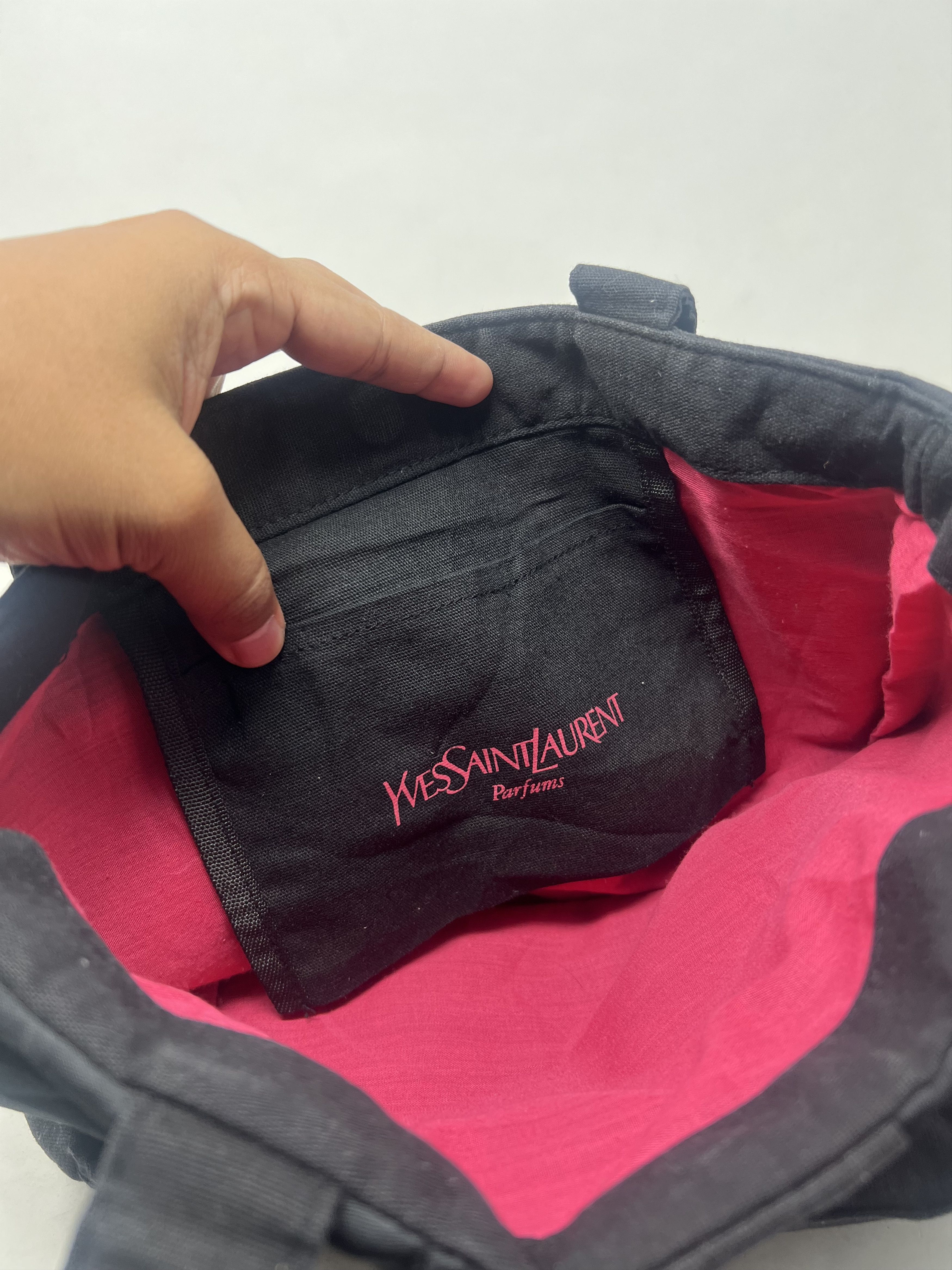 Yves Saint Laurent Yves Saint Laurent Parfums Ribbon Black Tote Bag Size ONE SIZE - 13 Thumbnail