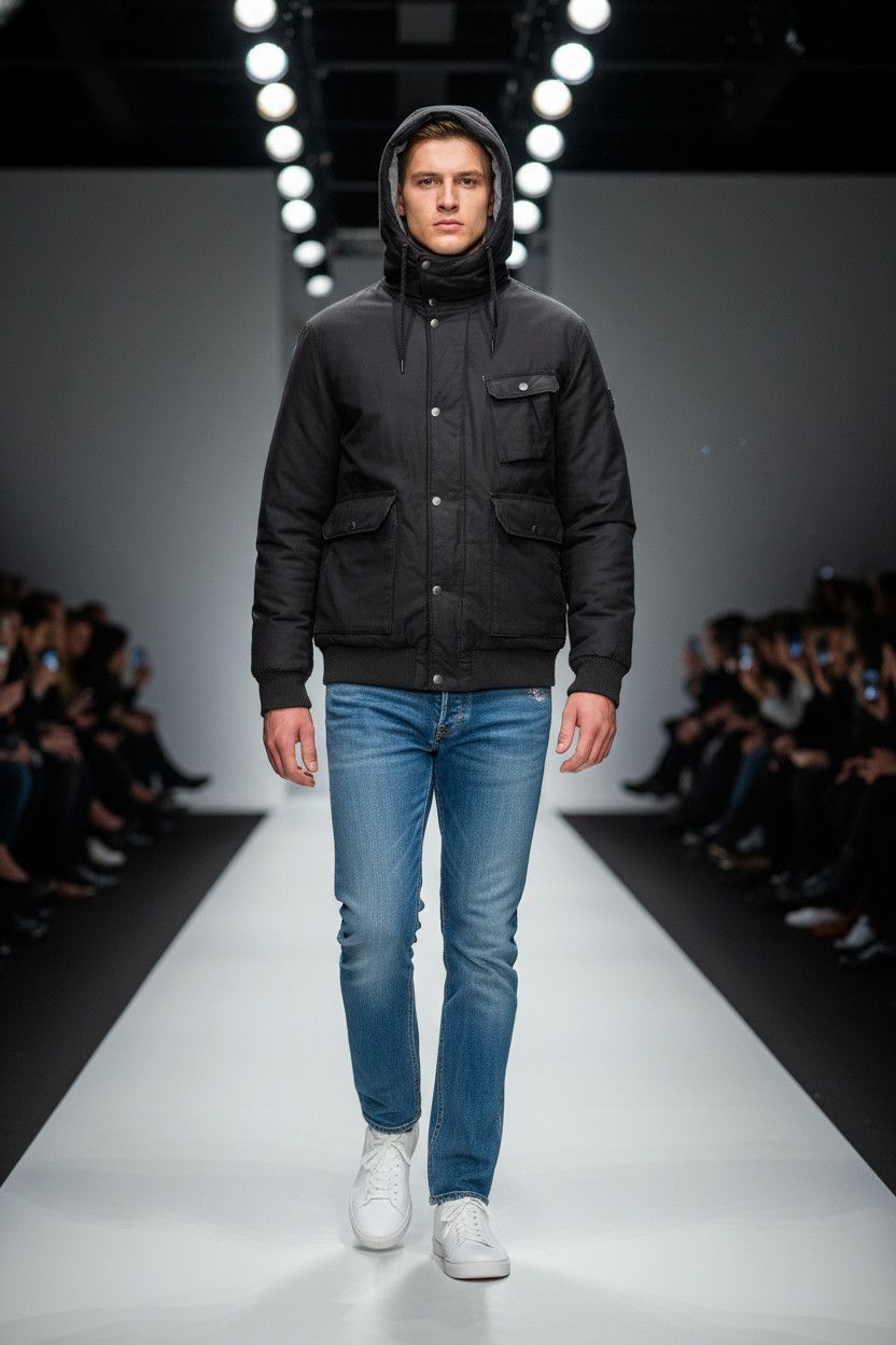 Levi's Bomber puffer levis size L dark gray multipocket goose down Size US L / EU 52-54 / 3 - 2 Thumbnail