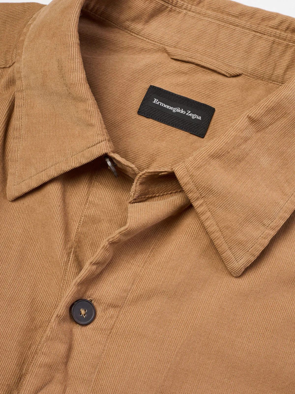 Ermenegildo Zegna ERMENEGILDO ZEGNA Brown Cotton Corduroy Western Shirt L NEW Size US L / EU 52-54 / 3 - 4 Thumbnail