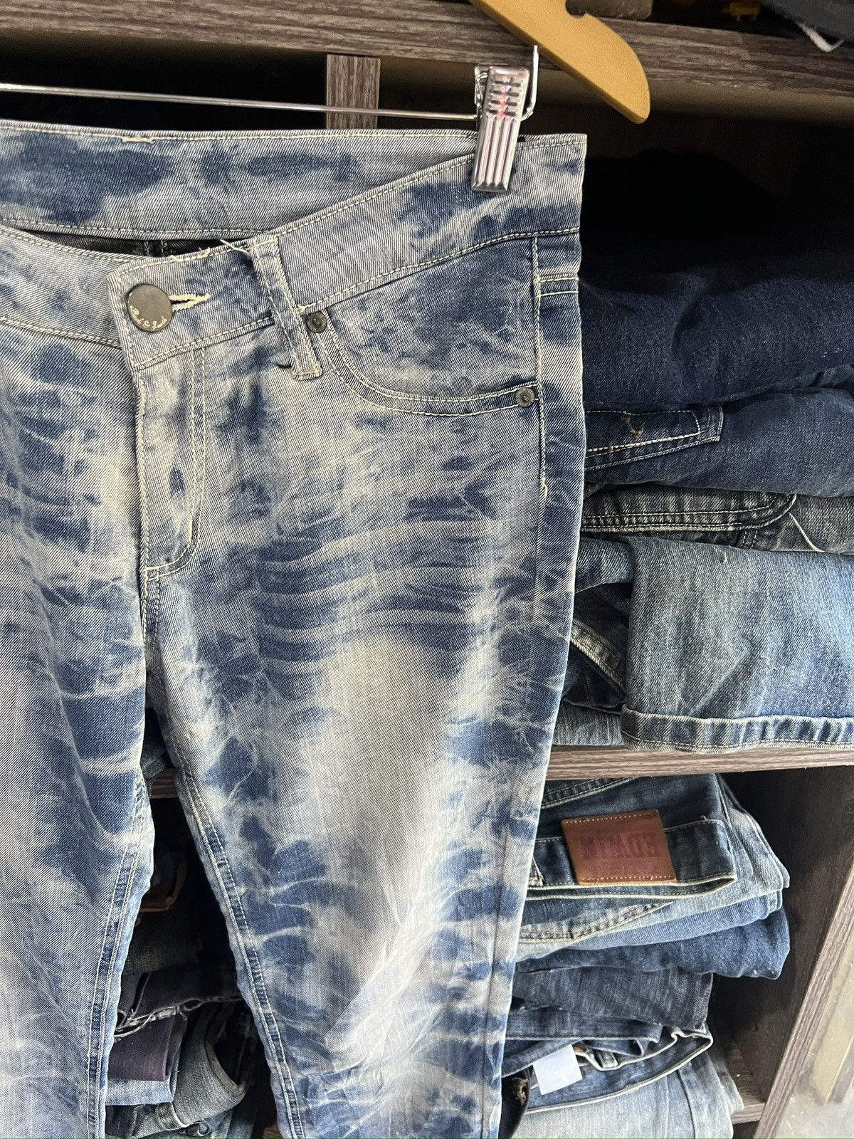Japanese Brand 🔥Back & Forth Color Bleach Stretchable Denim Size 30" / US 8 / IT 44 - 6 Thumbnail