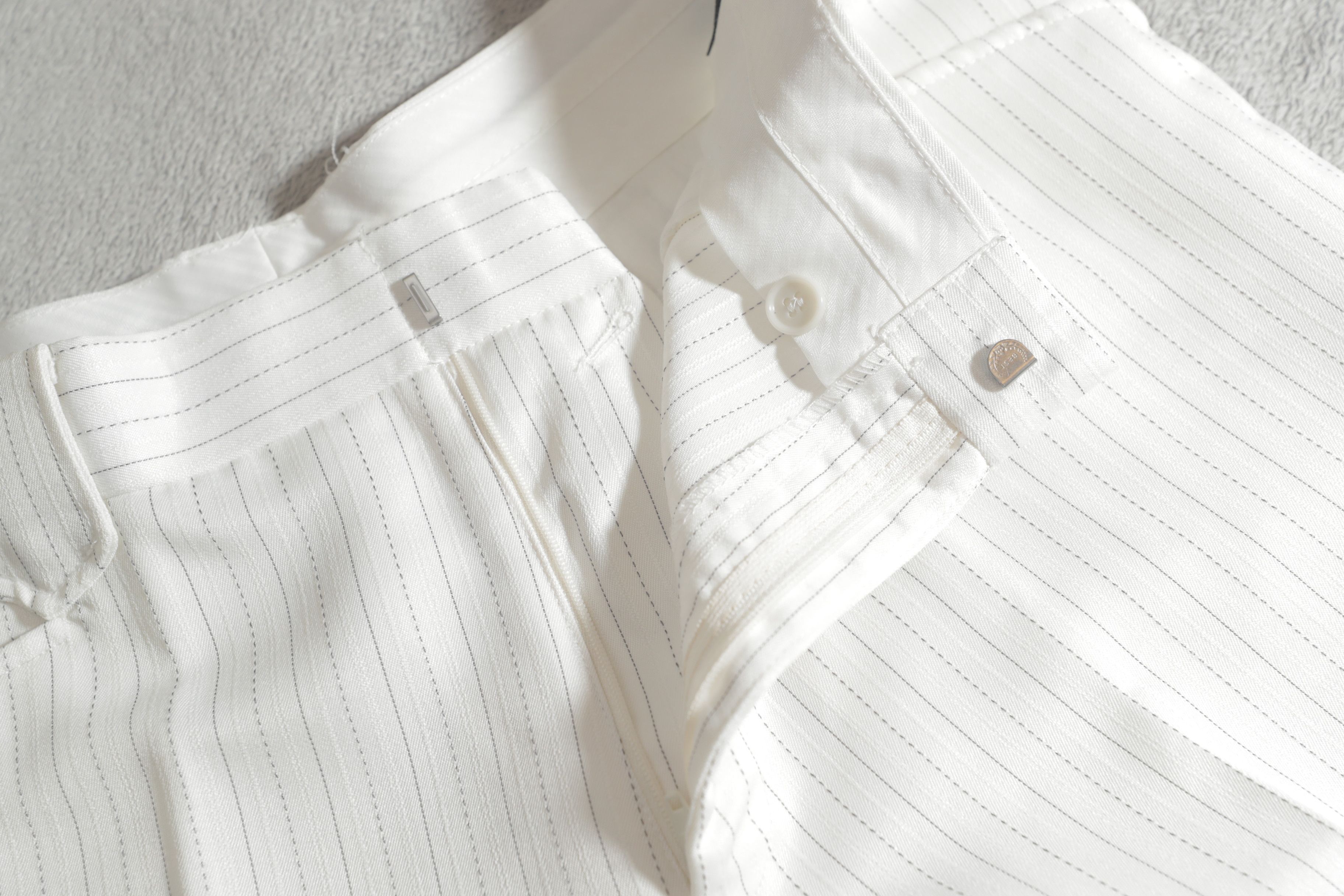 Vintage Meztizos Vintage White Striped Dress Pants (34) Size US 34 / EU 50 - 10 Thumbnail