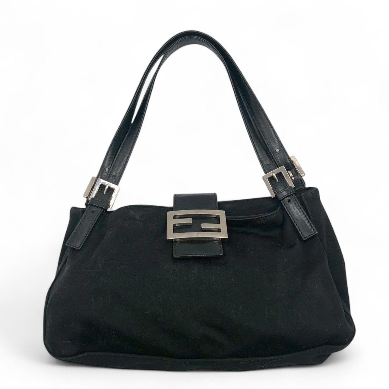 Fendi Fendi - Black Women's Shoulder Bag with Silver Buckle Size ONE SIZE - 3 Thumbnail