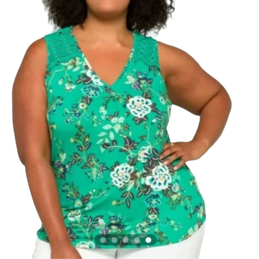 Other Fantine Crochet Detail Knit Top - Stitch Fix Open Back Size XXL / US 16-18 / IT 52-54 - 2 Thumbnail