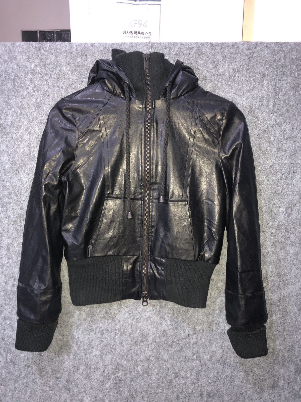 Japanese Brand Glad News Learher Hoodie Jacket Size US S / EU 44-46 / 1 - 2 Thumbnail