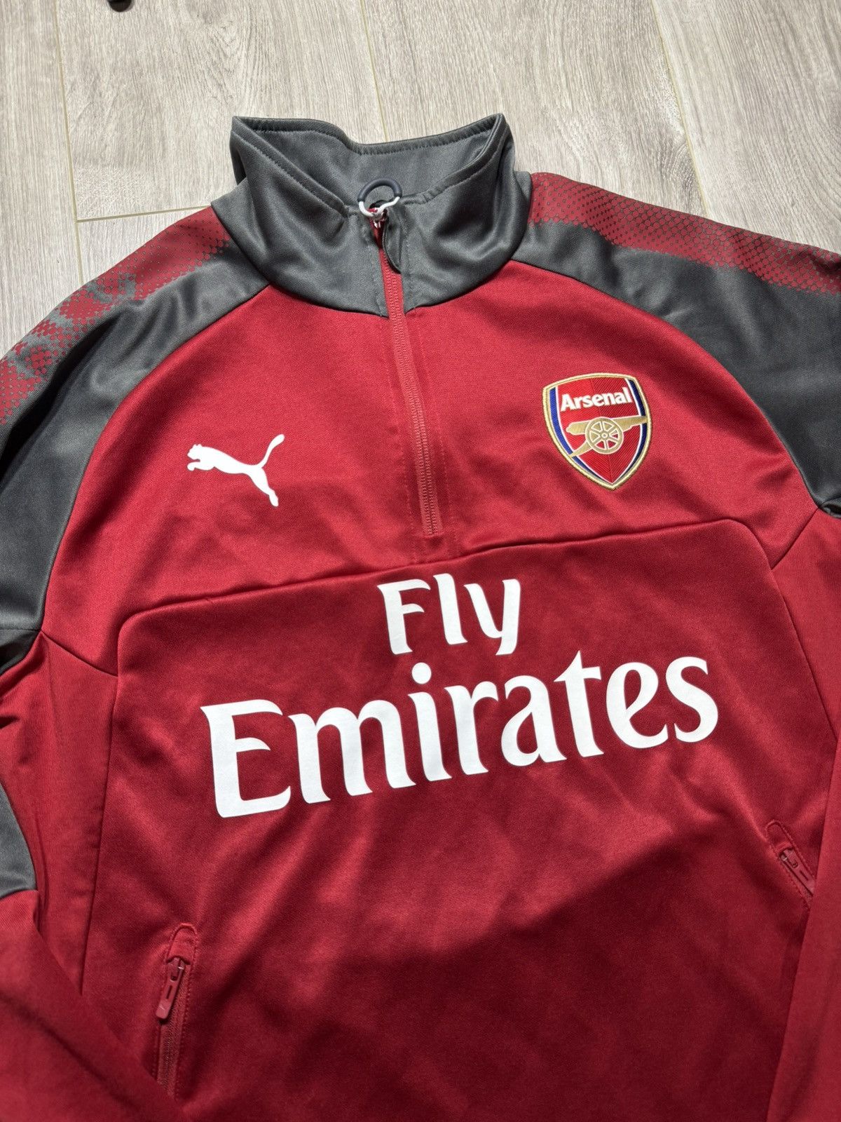 Puma Puma Arsenal FC Mens 1/4 Zip Pullover Medium Fly Emirates Size US M / EU 48-50 / 2 - 4 Thumbnail