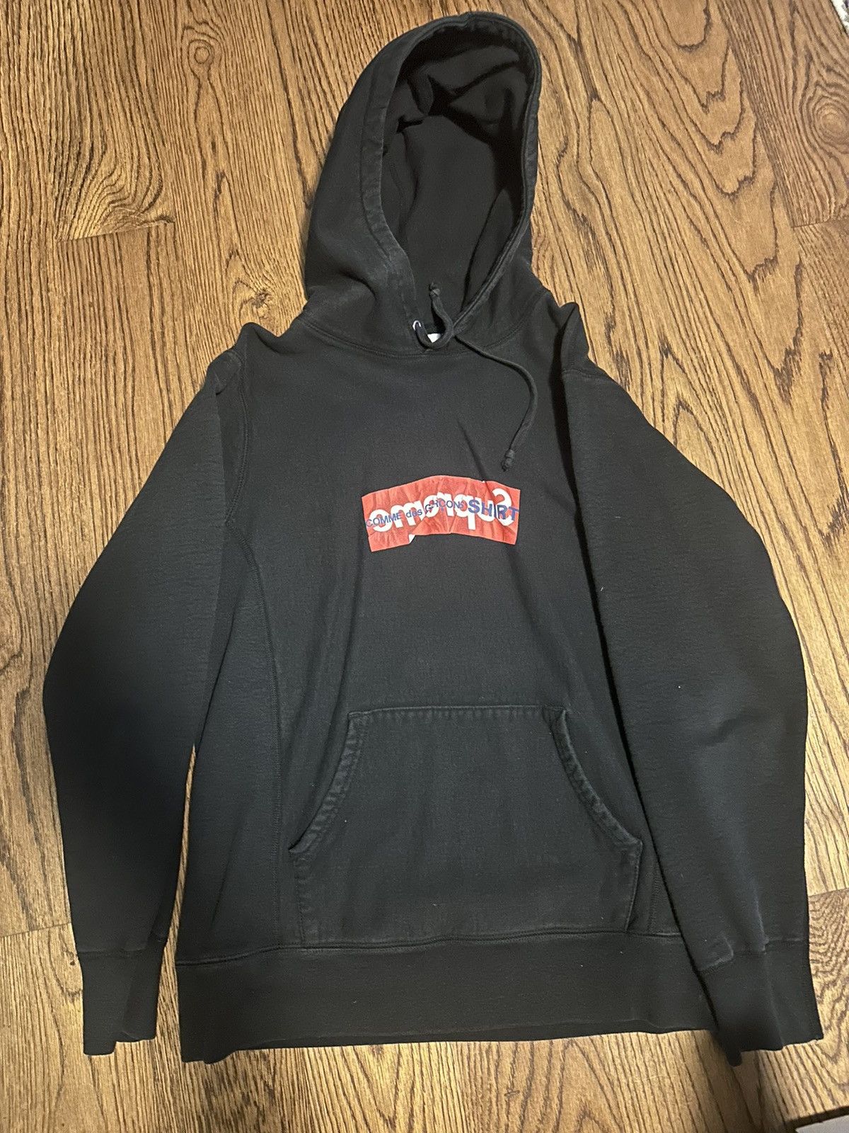 Comme des garcons box logo hoodie online