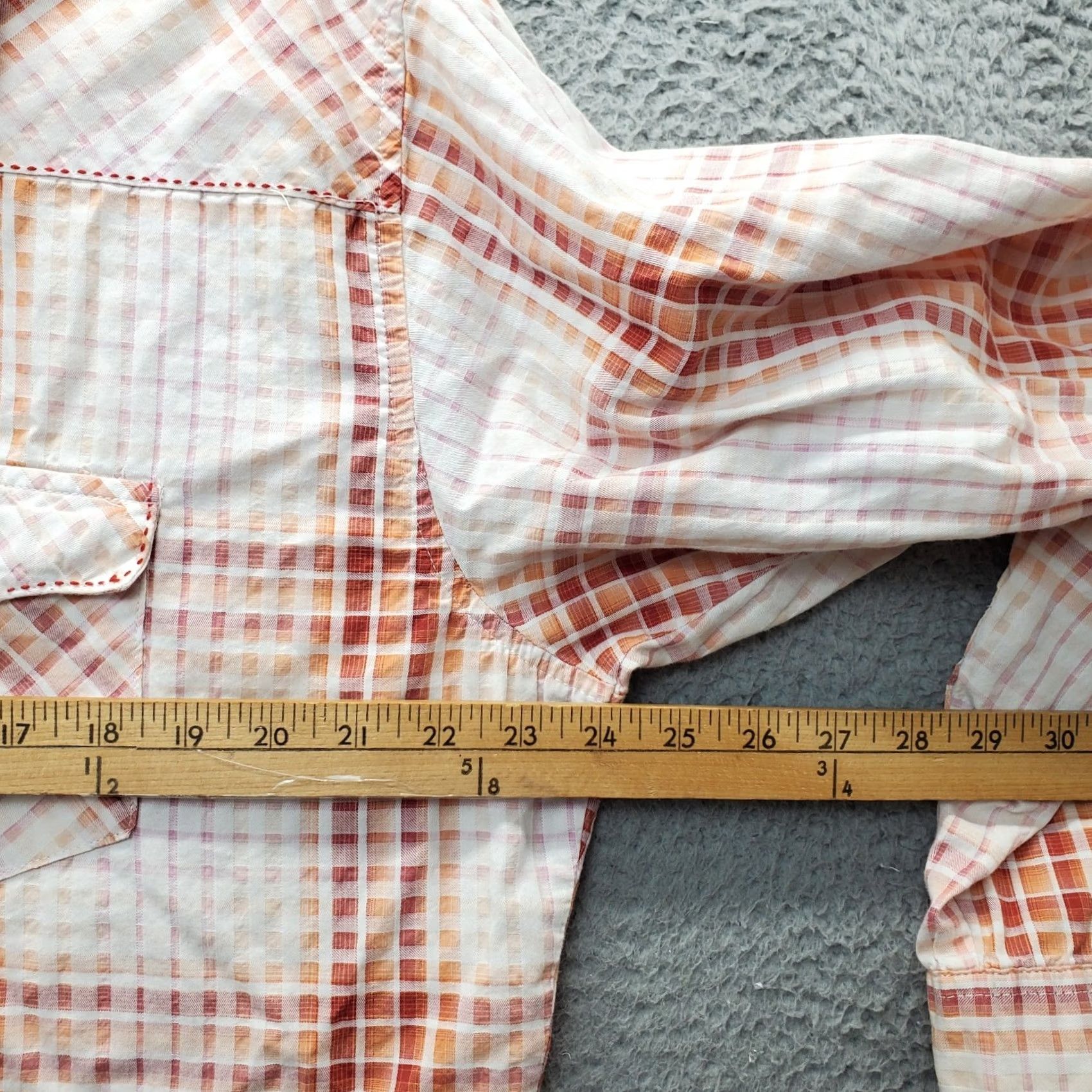 Vintage Twenty X Shirt Mens 2XL Multi Plaid Check Western Pockets Collared Button Down Shirt Size US XXL / EU 58 / 5 - 6 Thumbnail