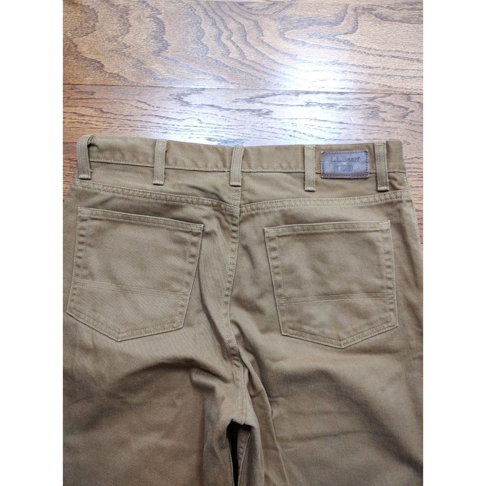 Vintage VINTAGE L.L. Bean Jeans Pants 33x29 Brown Cotton Denim 5-Pocket Straight Mens 90s USA Nature Size US 33 - 3 Thumbnail