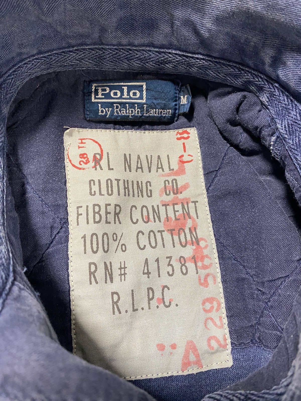 Polo Ralph Lauren × Vintage Rare Polo RL Military U.S. Navy 1/4 button Pullover Sz: M Size US M / EU 48-50 / 2 - 6 Thumbnail