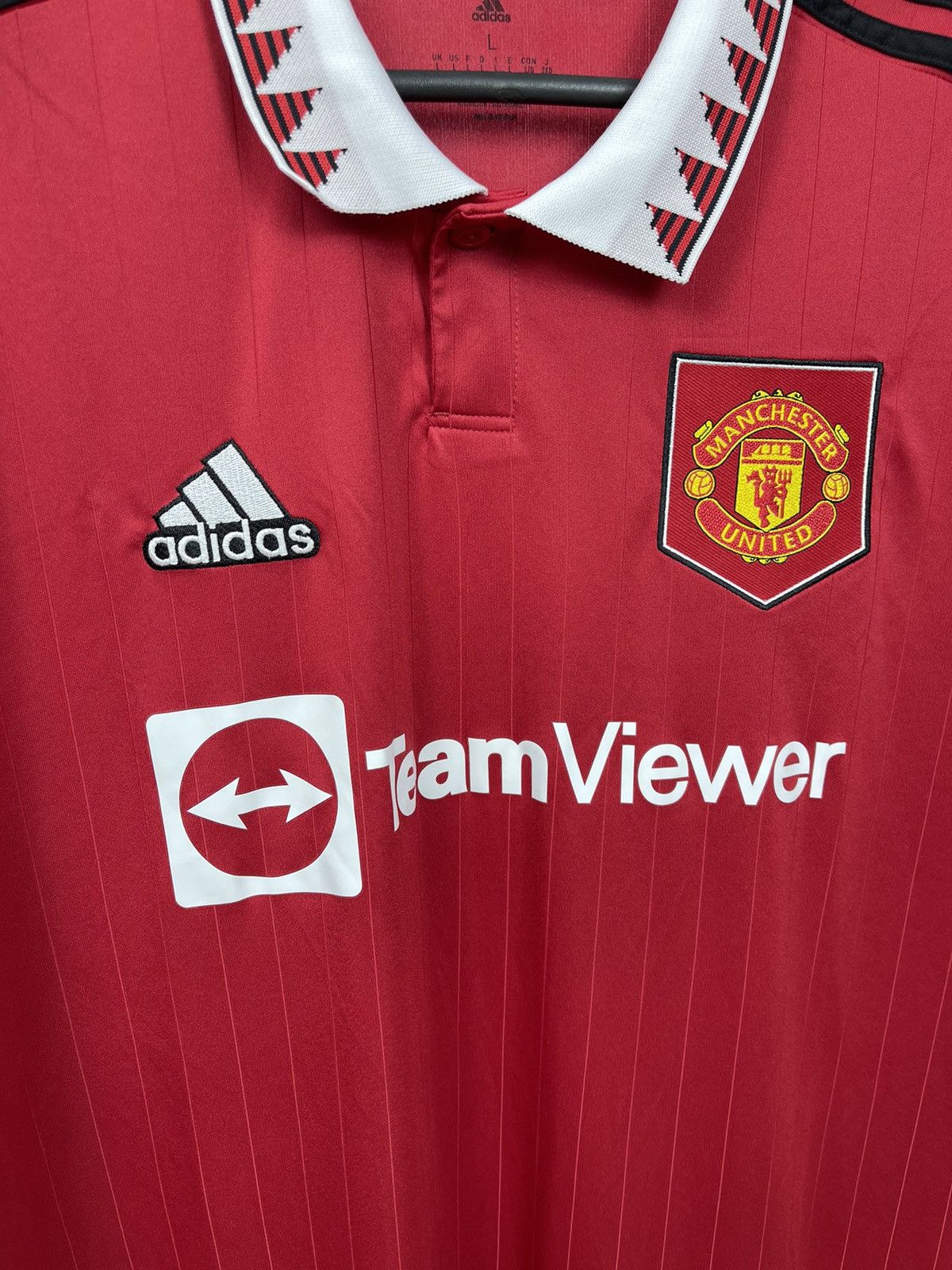 Adidas Manchester United Football Shirt Size L Red 2022/23 Adidas Size US L / EU 52-54 / 3 - 3 Thumbnail