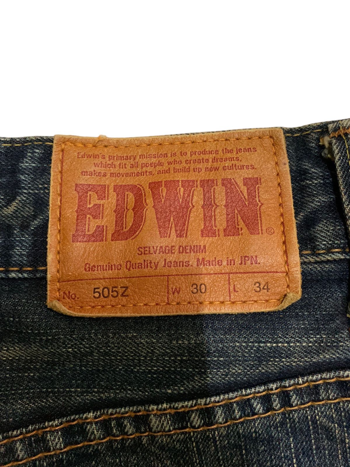 Edwin × If Six Was Nine × Kapital VINTAGE EDWIN 505Z SELVEDGE RUSTY JAPANASE DISTRESSED DENIM Size US 32 / EU 48 - 10 Thumbnail