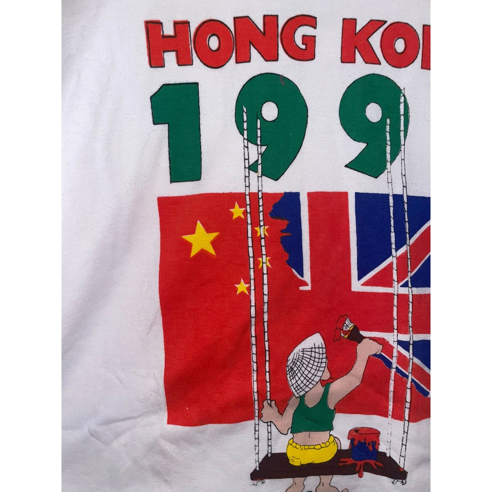 Vintage Vintage Hong Kong Independence Graphic White Large Shirt VTG Size US L / EU 52-54 / 3 - 7 Thumbnail