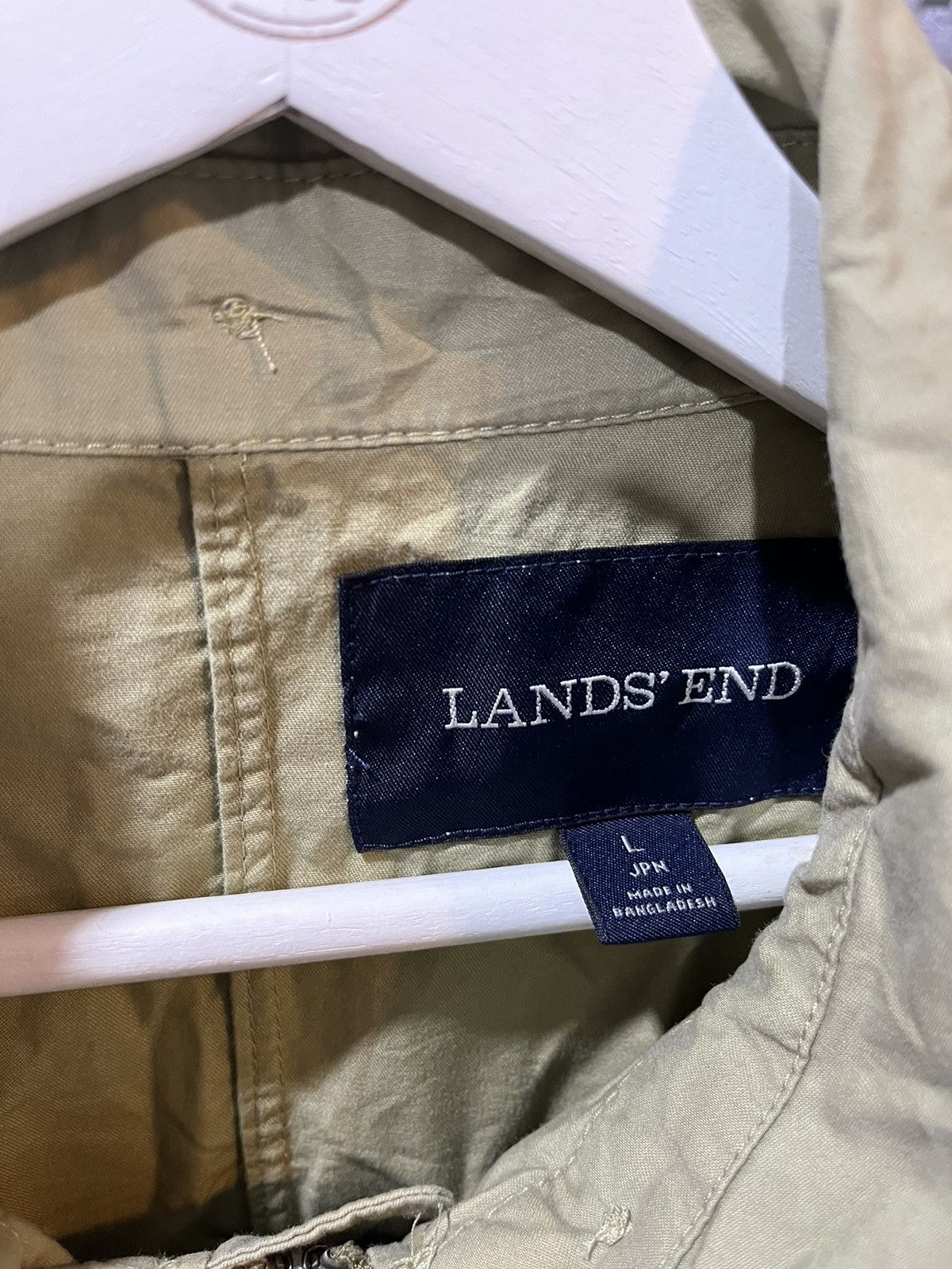 Japanese Brand Land’s End Military Jacket Hoodie 90s Size US L / EU 52-54 / 3 - 6 Thumbnail