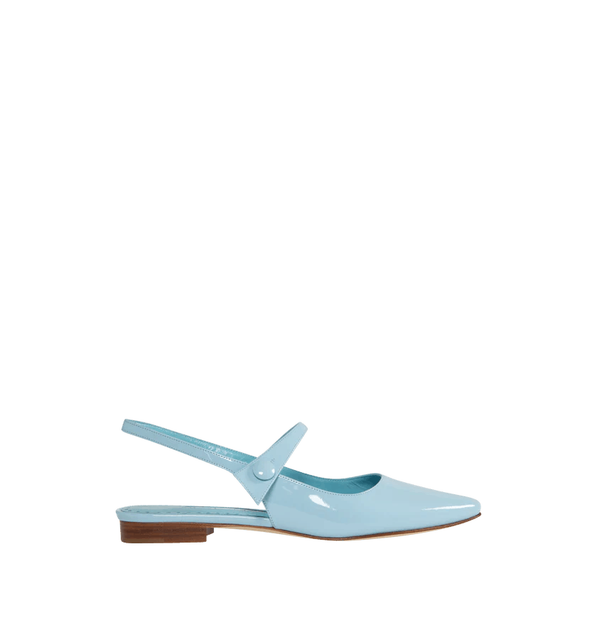 Manolo Blahnik o1h1sh10624 Flat in Light Blue Size US 7 / IT 37 - 1 Thumbnail