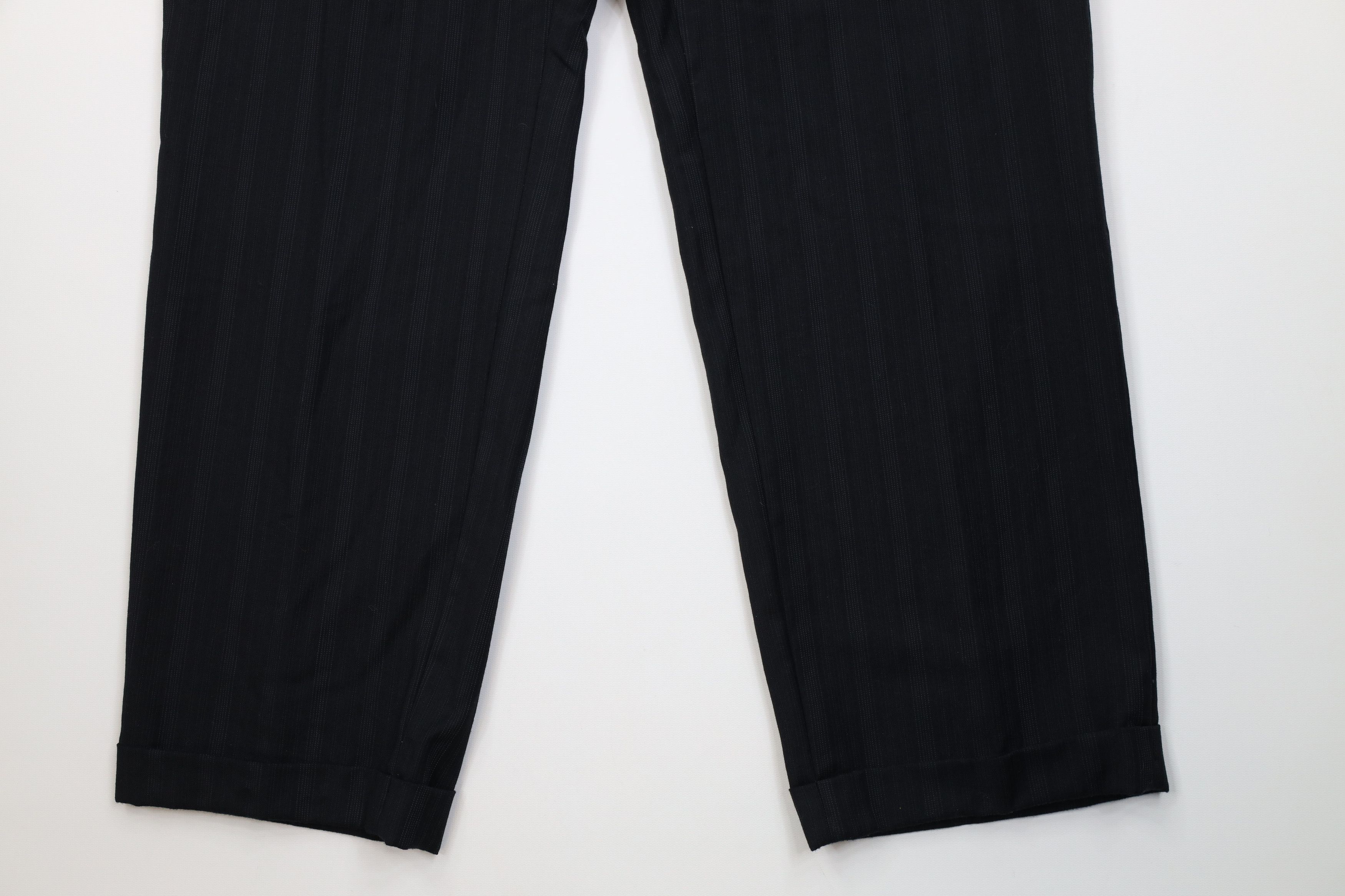 Vintage Vintage 90s Y2K Streetwear Wide Leg Chino Pants Black Size US 34 / EU 50 - 4 Thumbnail