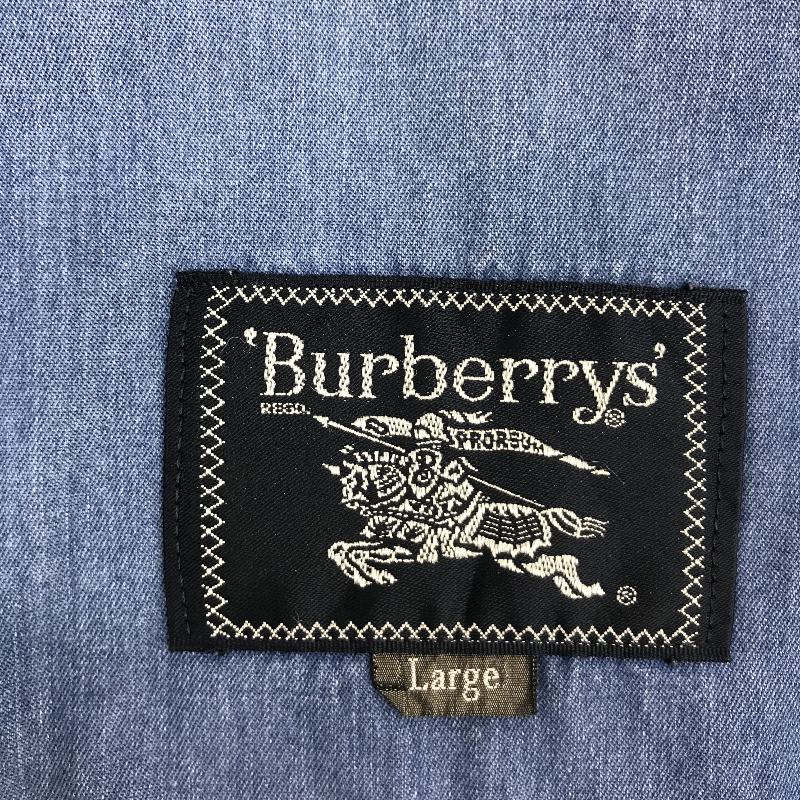 Burberry × Vintage burberrys Japan design Blue jacket distressed collar Size US L / EU 52-54 / 3 - 14 Thumbnail