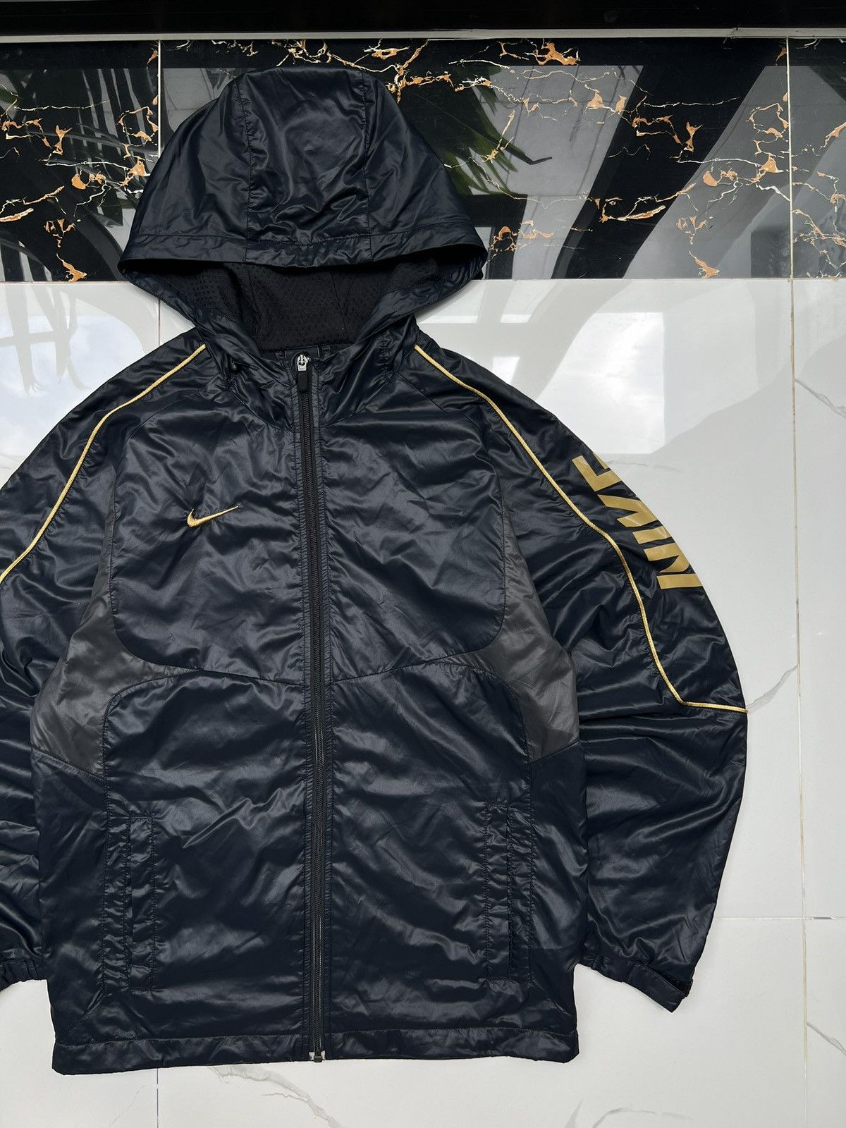 Nike 00s Nike Swoosh Vintage Drill Nocta Style Hooded Jacket Size US S / EU 44-46 / 1 - 4 Thumbnail