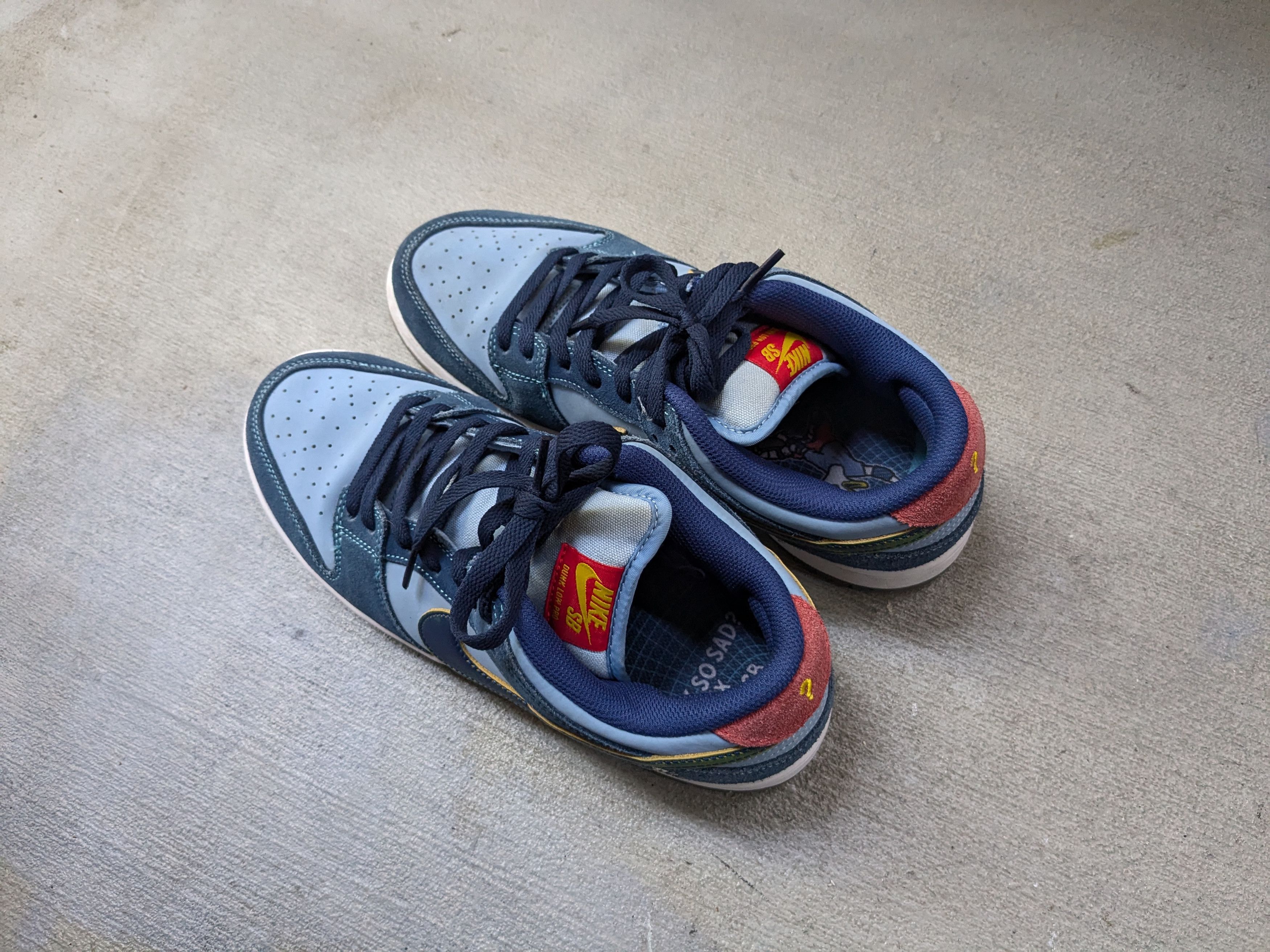 Nike Nike SB Dunk Low Pro Why So Sad? Blue Suede DX5549-400 Size US 8 / EU 41 - 18 Thumbnail