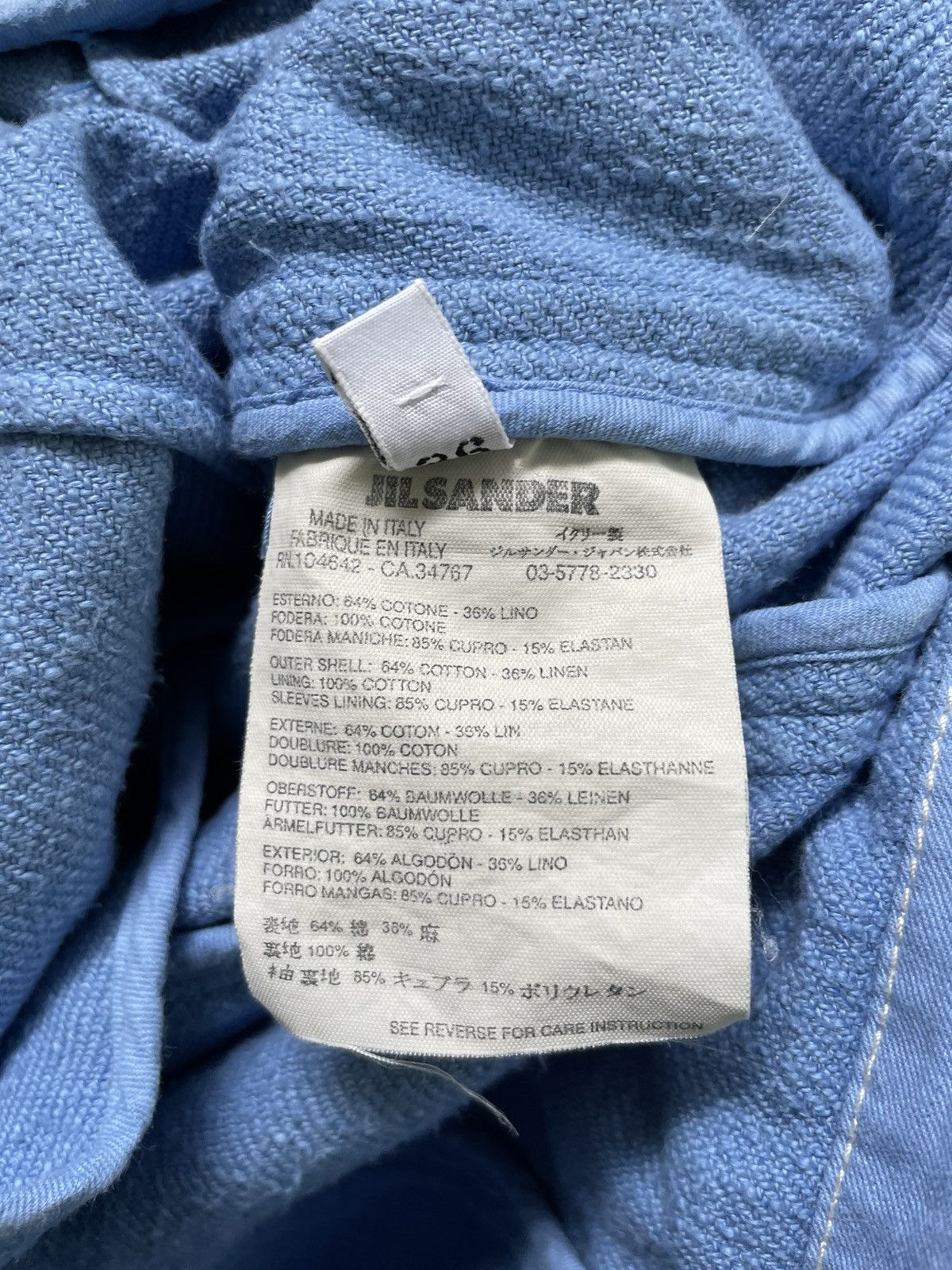 Jil Sander Vintage Jil Sander Linen Blue Blazer RARE Size S / US 4 / IT 40 - 11 Thumbnail