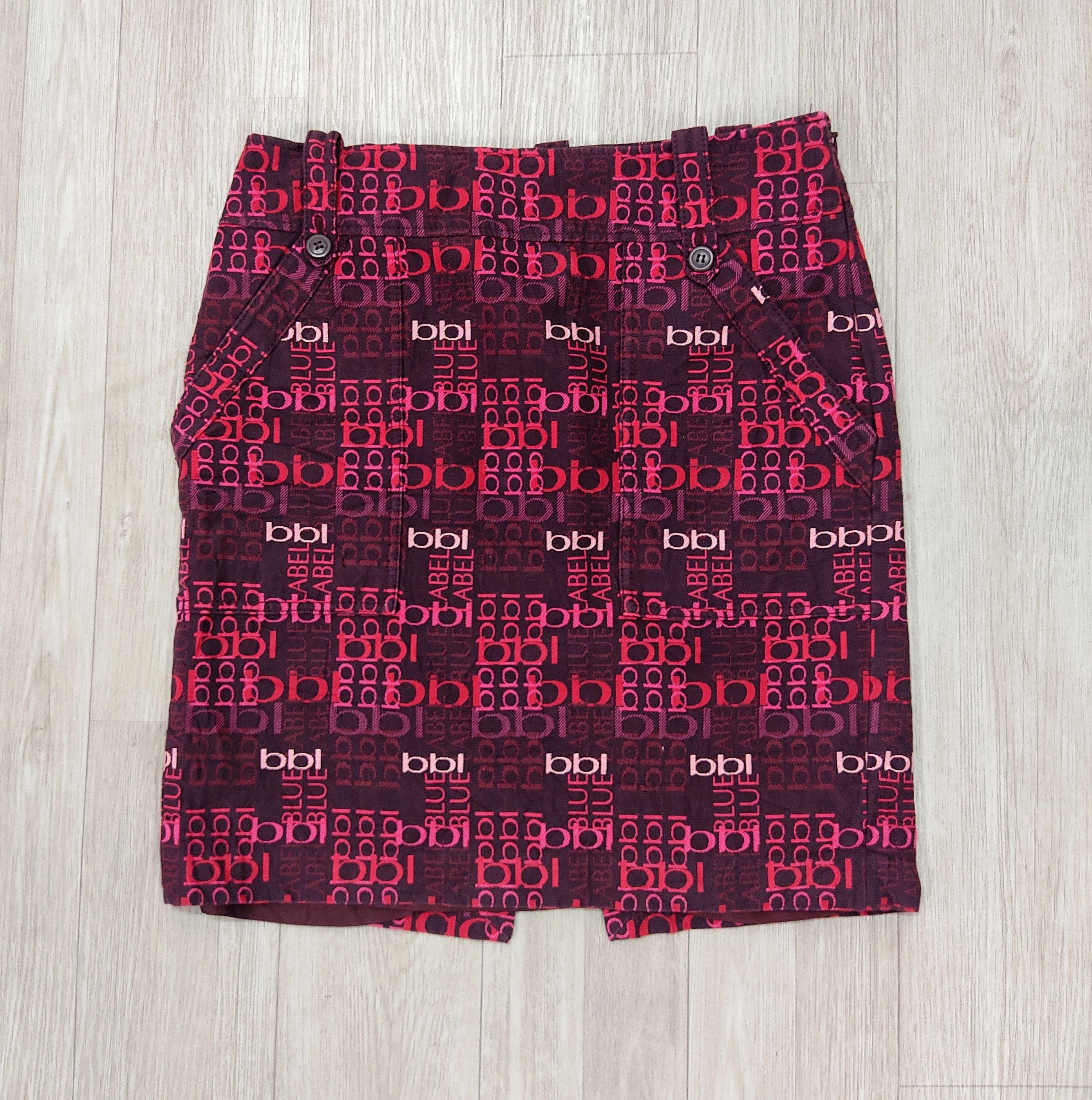 Burberry BURBERRY Blue Label All Over Print Monogram Mini Skirt Size 27" / US 4 / IT 40 - 2 Thumbnail