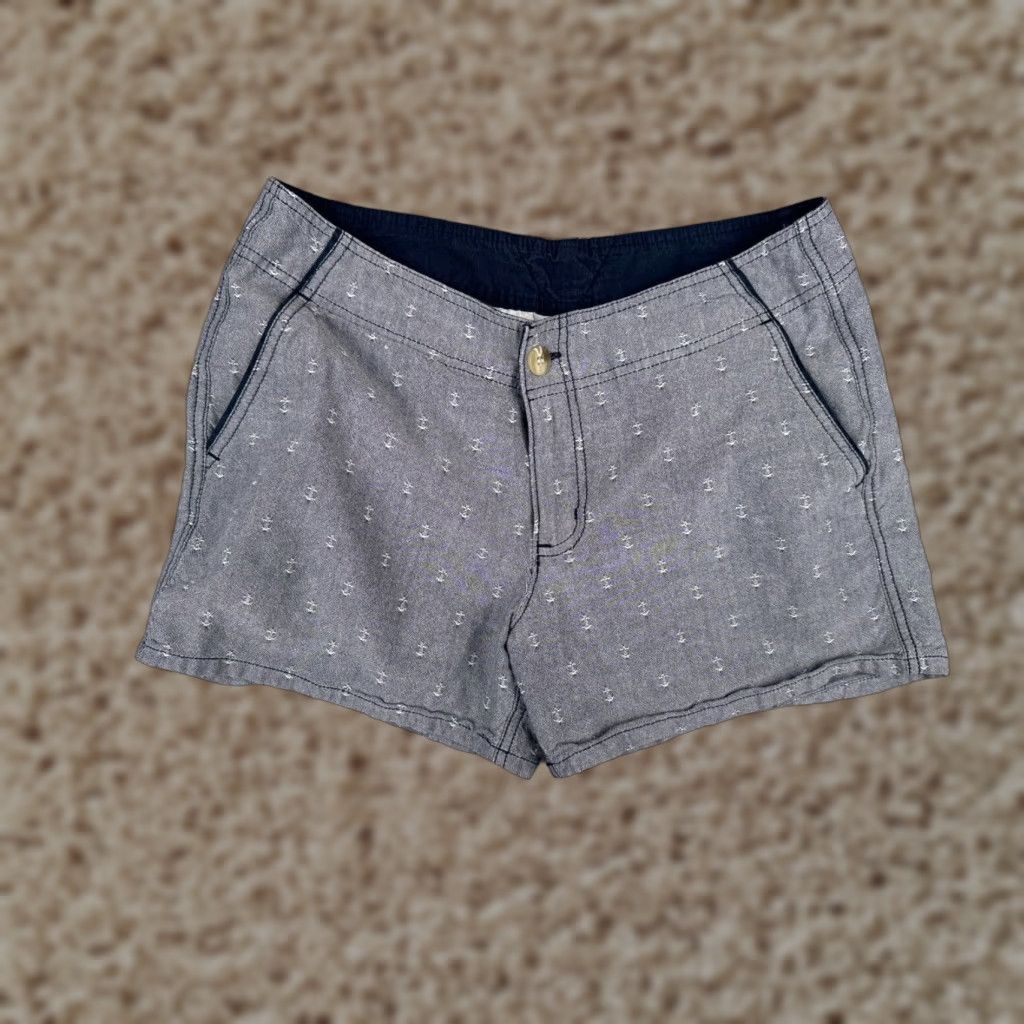 Vintage Columbia Shorts Womens 10 Blue PFG Anchor All Over Print Fishing Boating Cotton Size 32" / US 10 / IT 46 - 1 Thumbnail