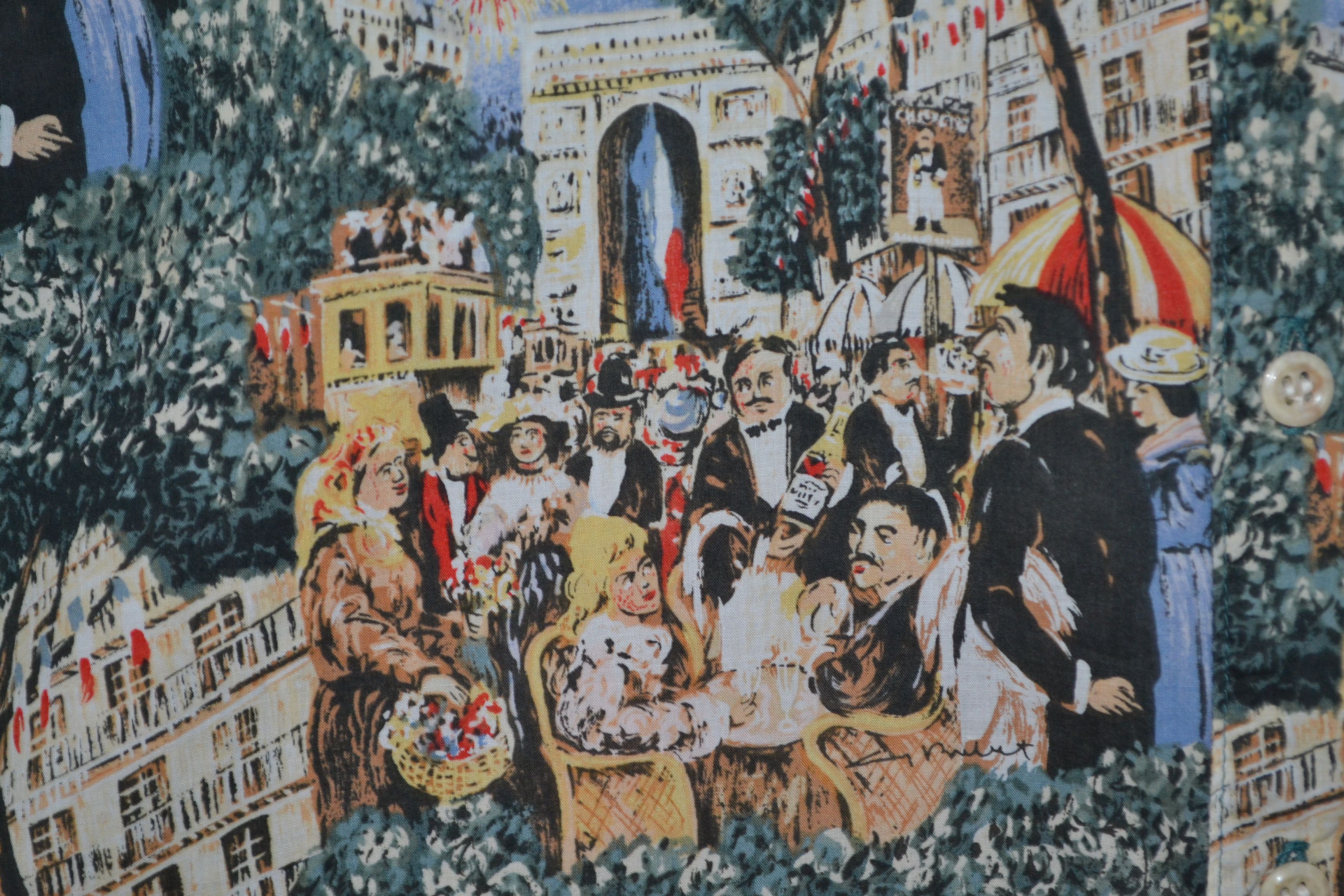 Reyn Spooner Reyn Spooner Guy Buffit Egyptian Parisian Bistro Hawaiian Size US M / EU 48-50 / 2 - 6 Thumbnail