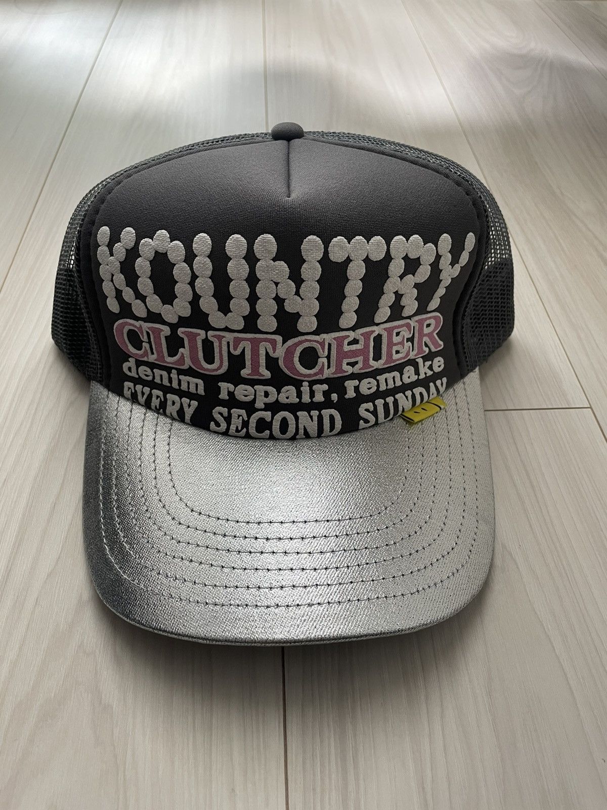 image of Kapital x Kapital Kountry Pearl Clutcher Trucker Hat Japan Exclusive in Grey, Men's