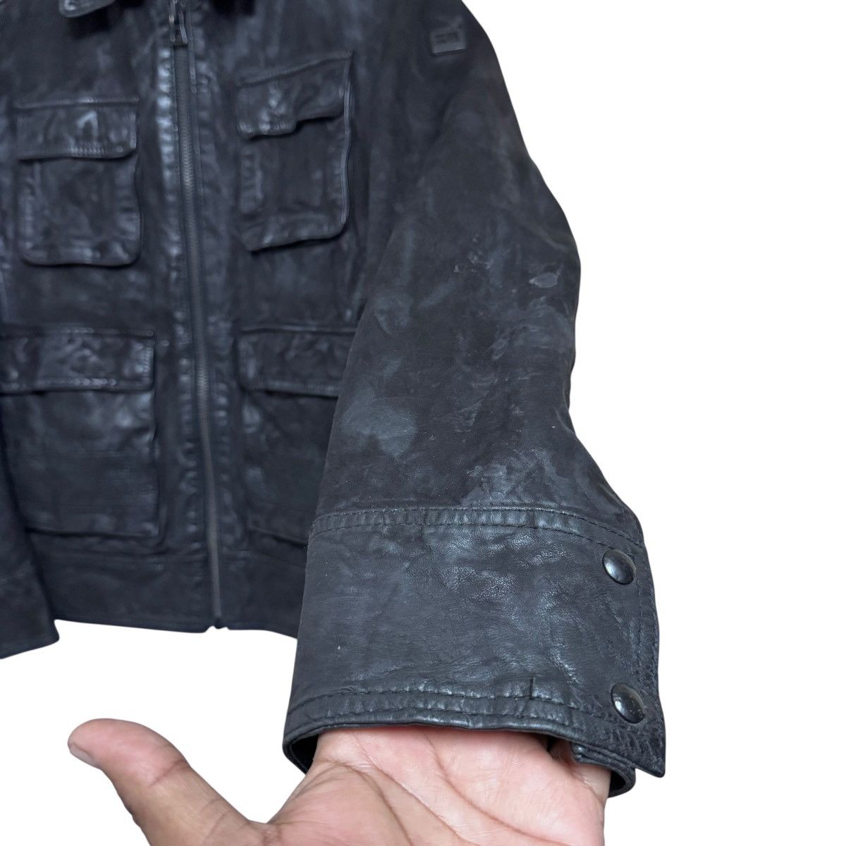 Hugo Boss Hugo Boss Leather Jacket Fade Black Size US M / EU 48-50 / 2 - 6 Thumbnail