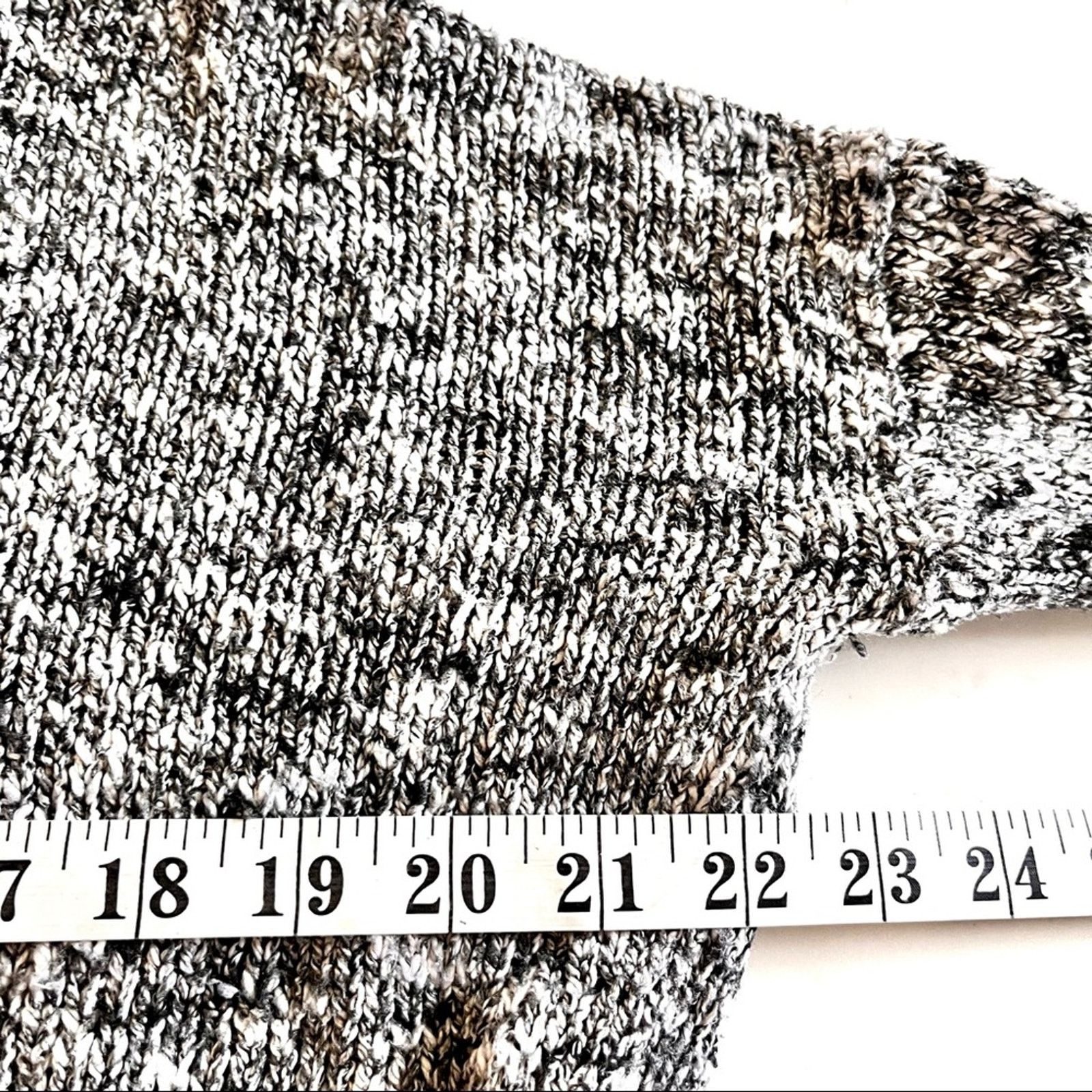 Vince Vince Gray Black Speckled Linen Cotton Pullover Sweater Size XS / US 0-2 / IT 36-38 - 6 Thumbnail
