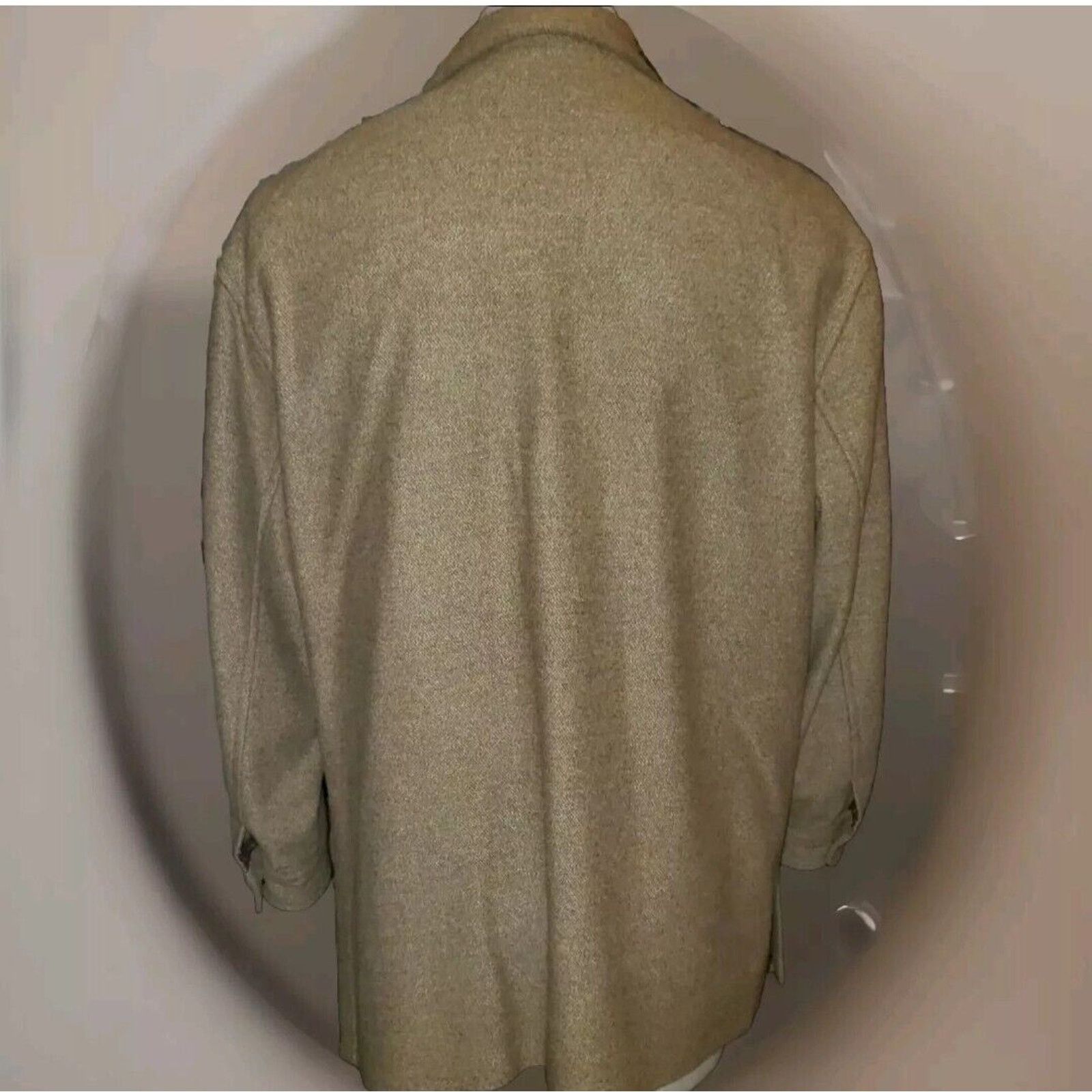 Luciano Barbera Luciano Barbera Wool Blend Jacket Size 52 In Solid Beige Size US L / EU 52-54 / 3 - 3 Thumbnail