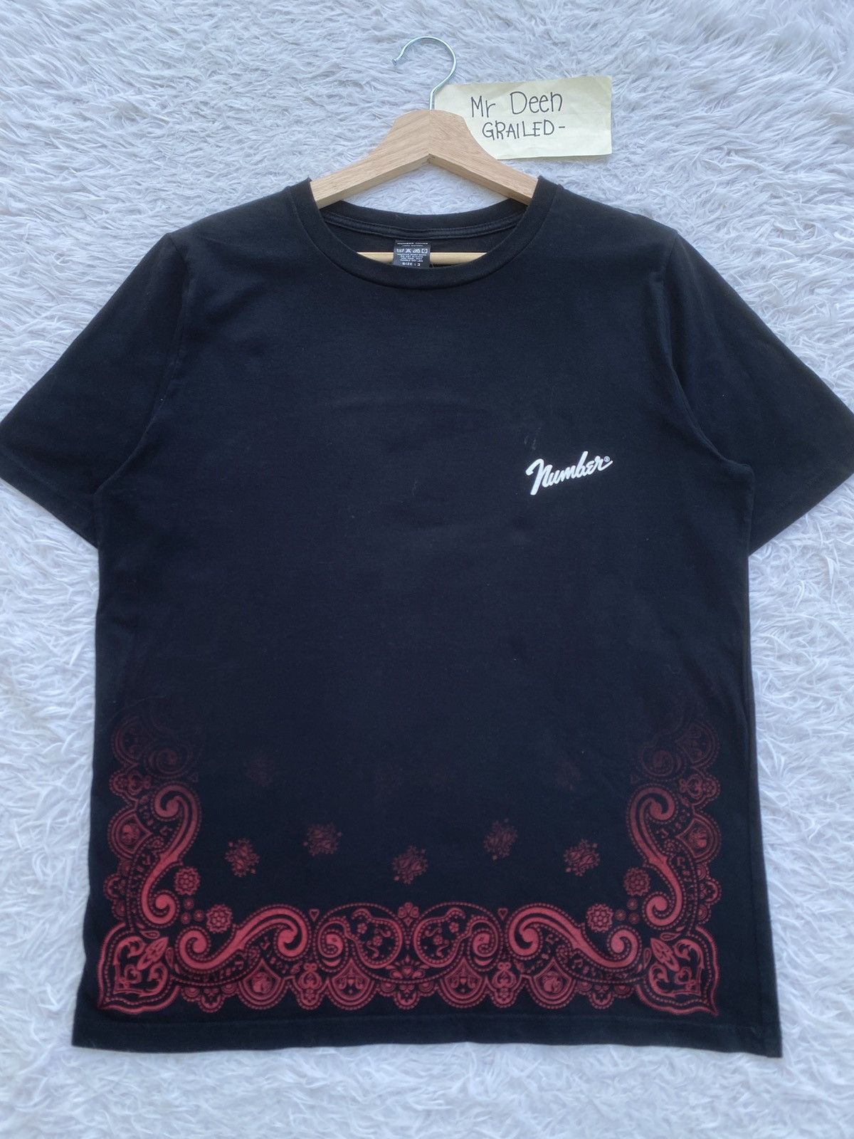 Number (N)ine Rare Number Nine Takahiromiyashita Paisley Printed Tshirt Size US M / EU 48-50 / 2 - 5 Thumbnail